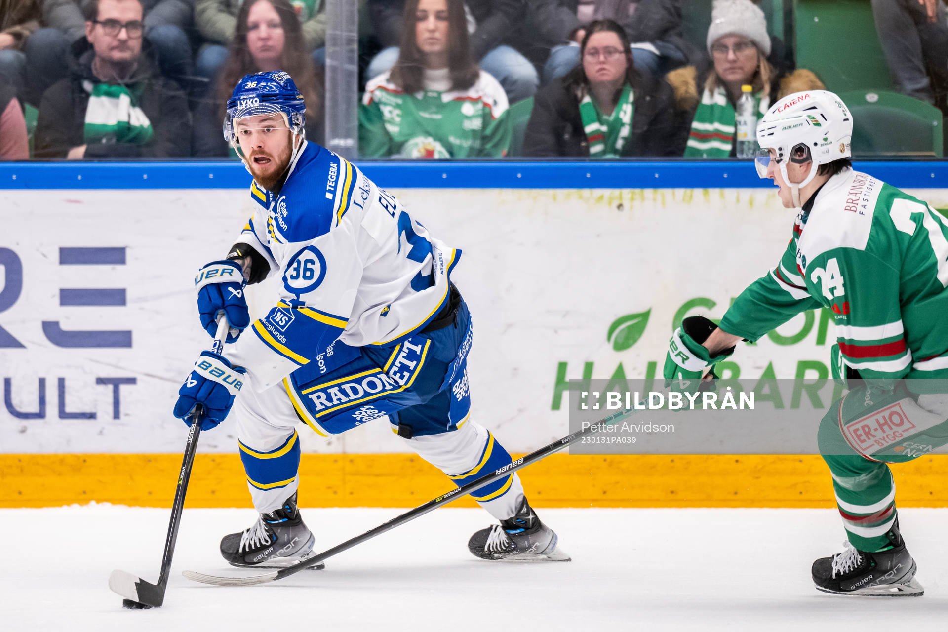 Leksands Lucas Elvenes och Rögles Marco Kasper