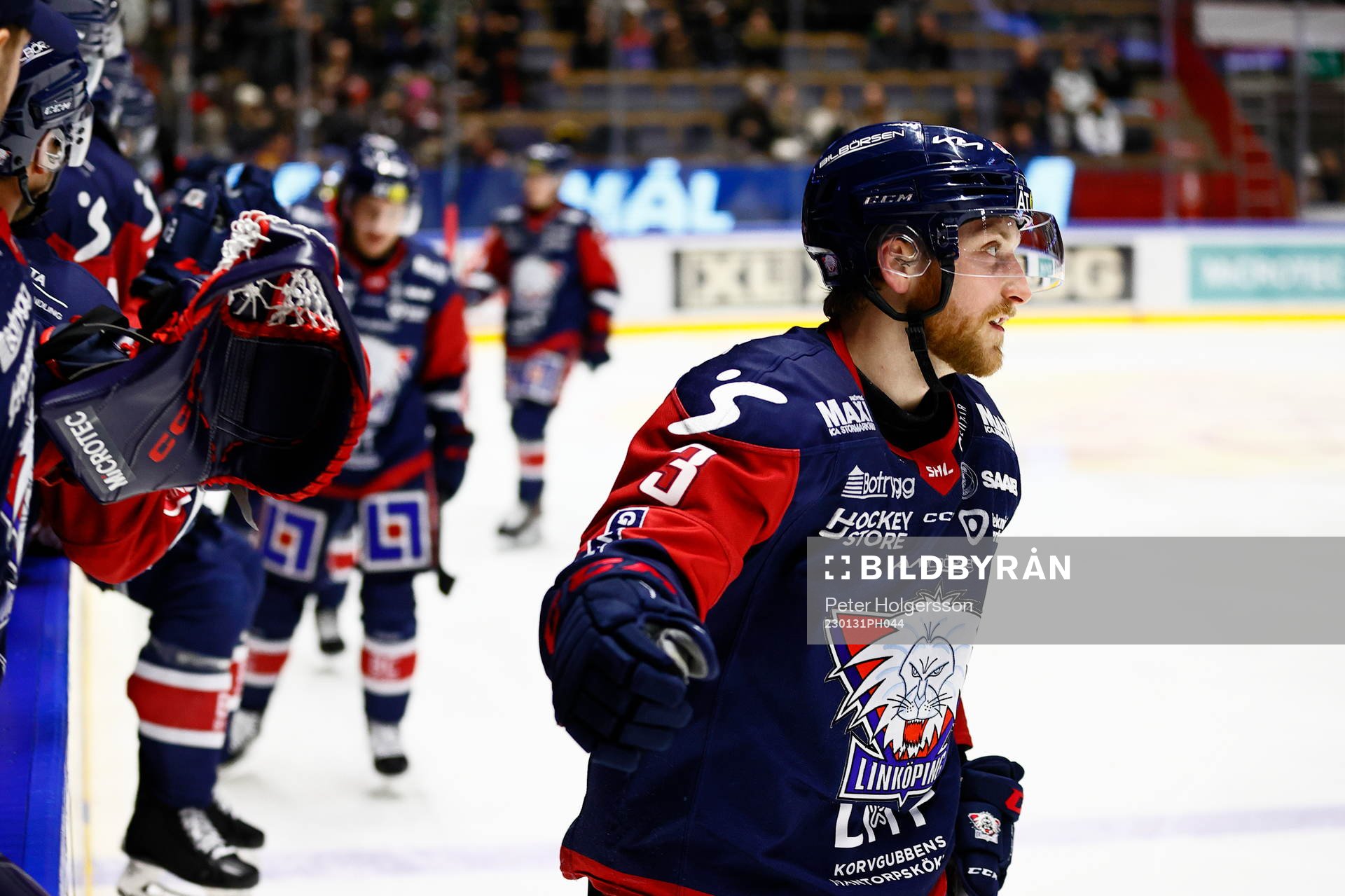 Linköpings Linus Hultström jublar