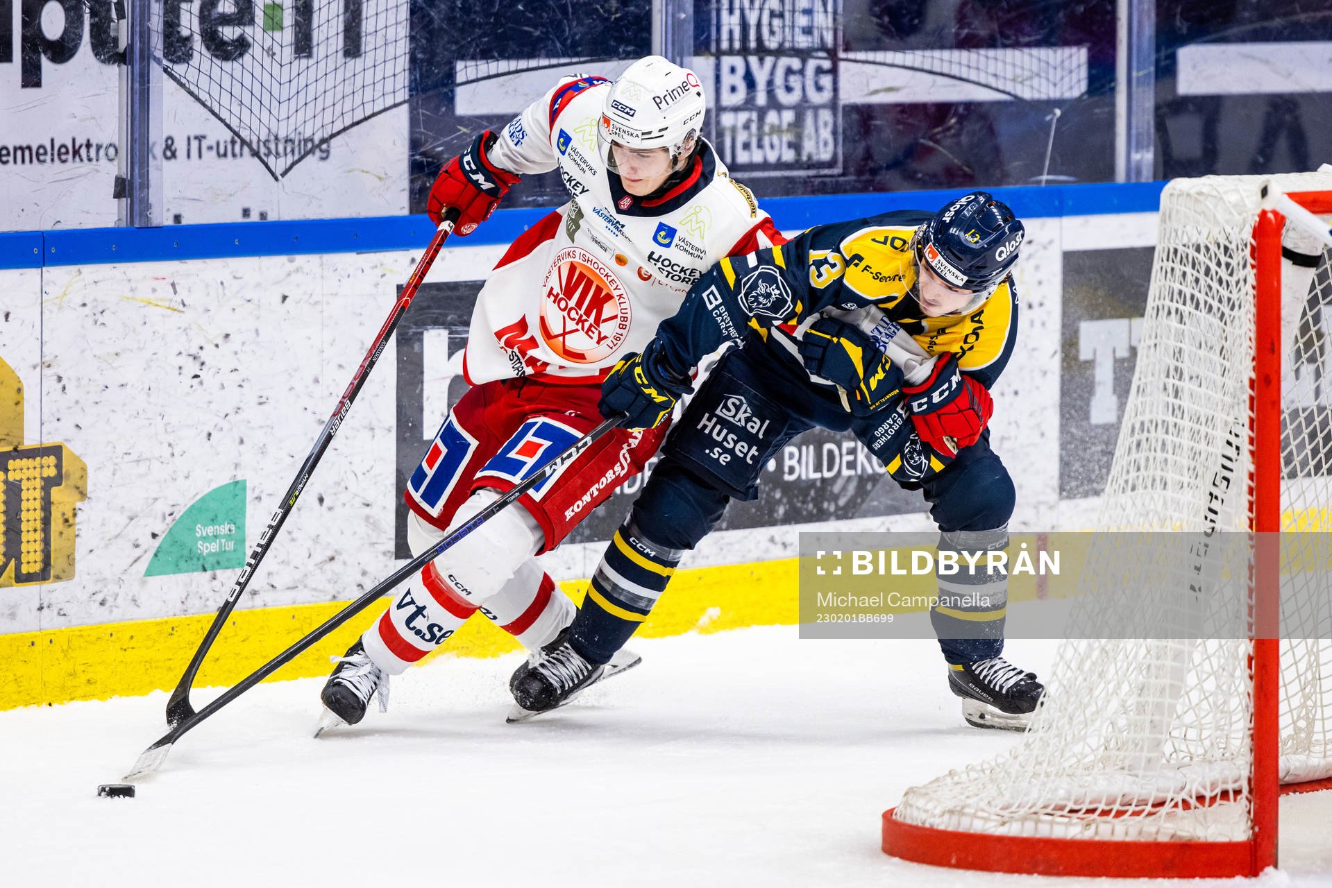 Västerviks Erik Gustafsson och Södertäljes Patrick Newell