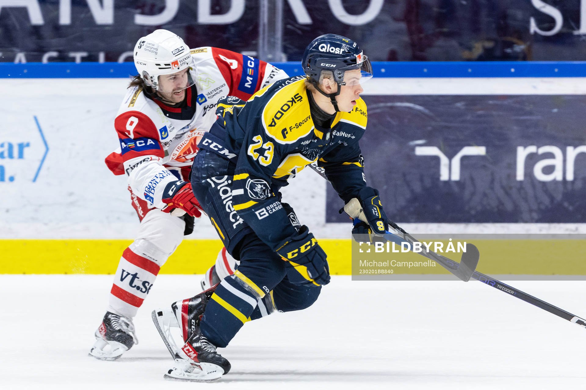 Södertäljes  Albert Sjöberg och Västerviks Anton Öhman