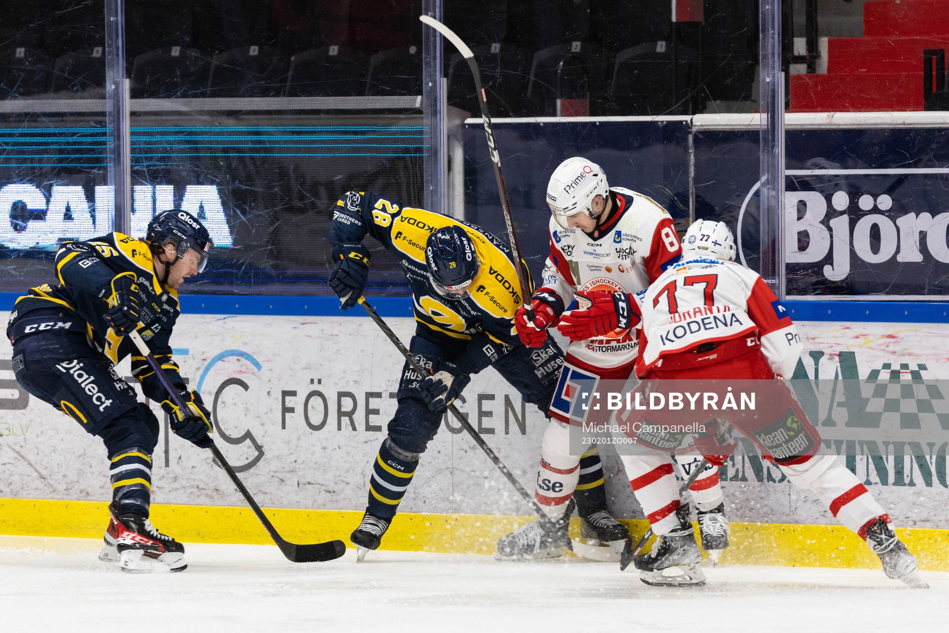Södertäljes Albin Carlson och Emil Alba  mot Västerviks