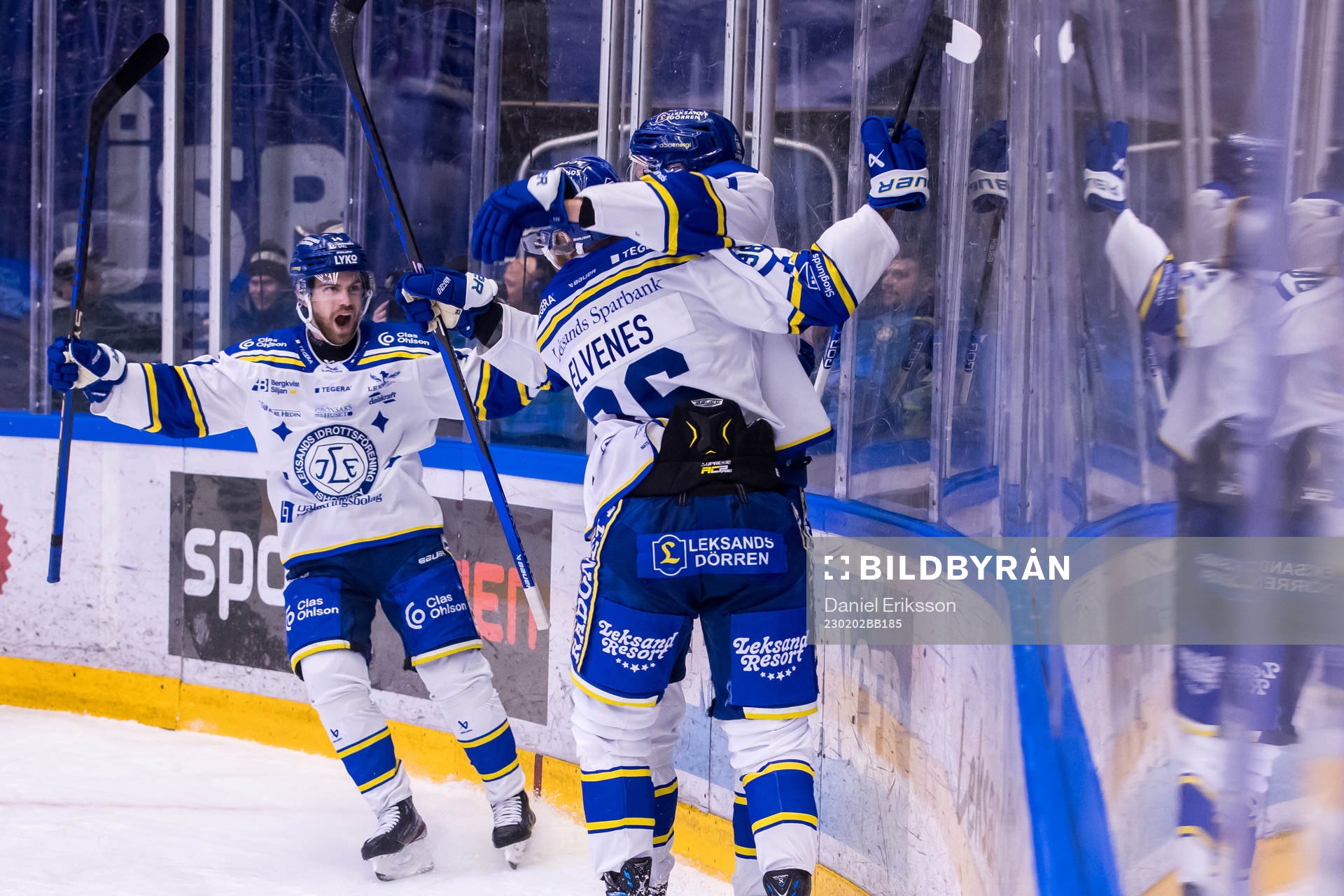 Leksands Oskar Lang jublar