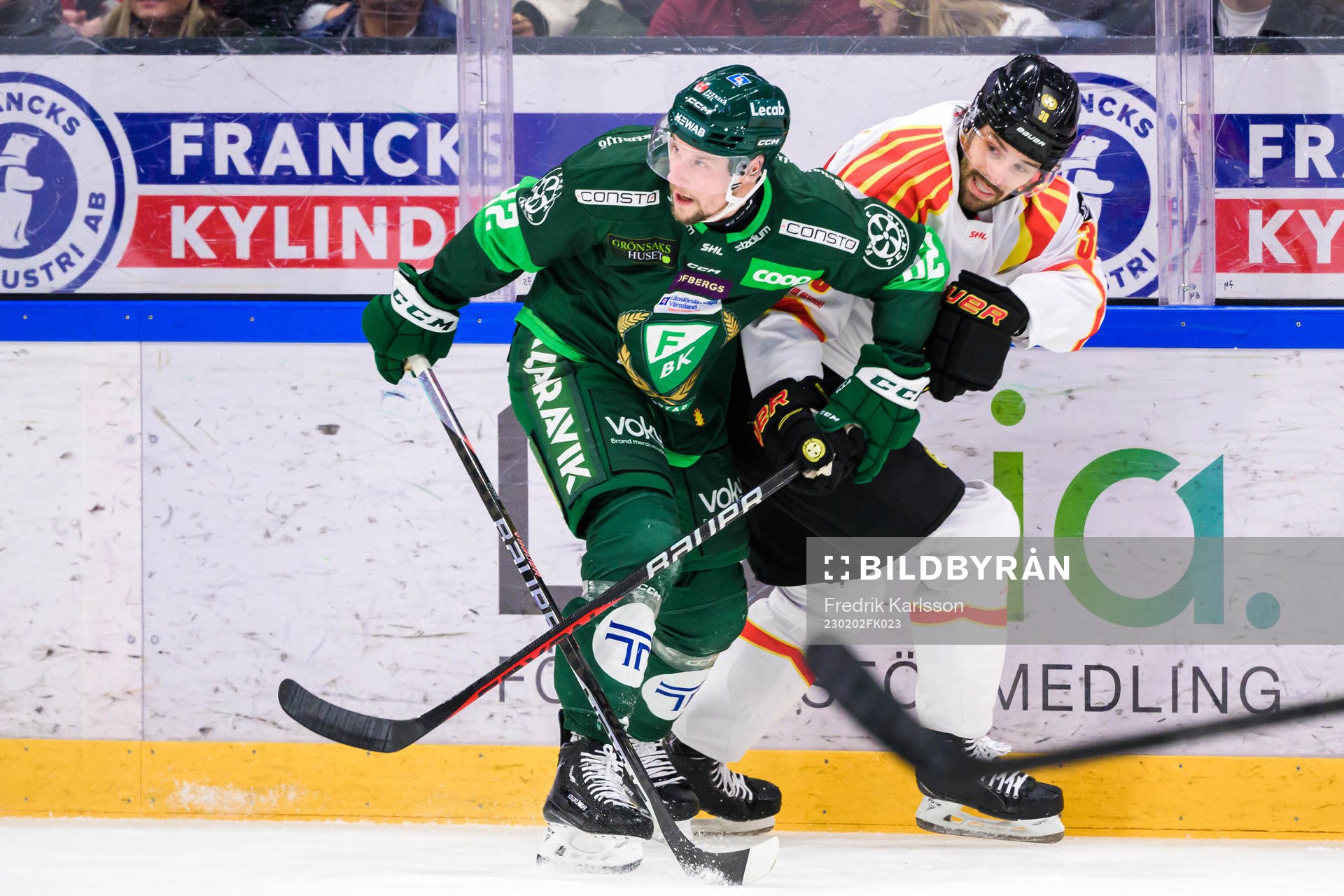 Färjestads Jasse Ikonen och Brynäs Mikko Niemelä