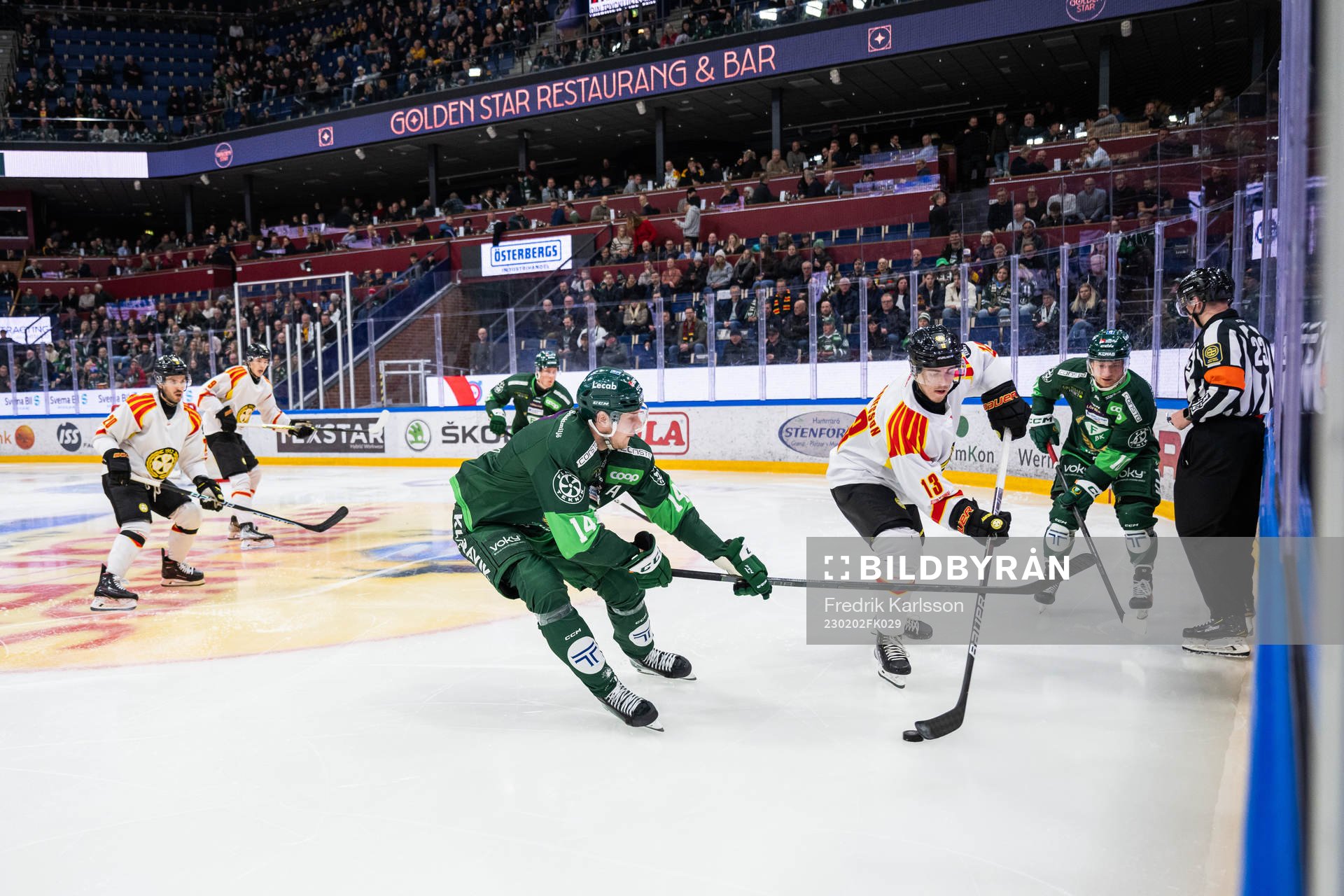Färjestads Victor Ejdsell och Brynäs Samuel Johannesson