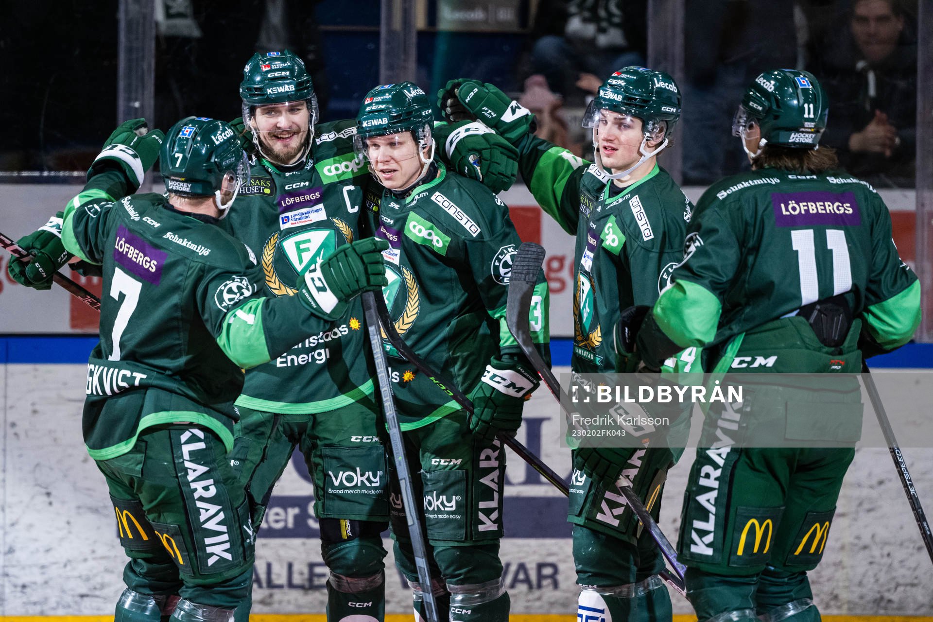 Färjestads Linus Johansson, Daniel Viksten och Calle