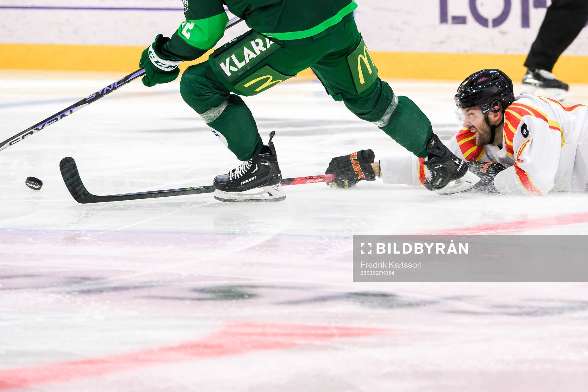 Färjestads Jasse Ikonen och Brynäs Simon Bertilsson