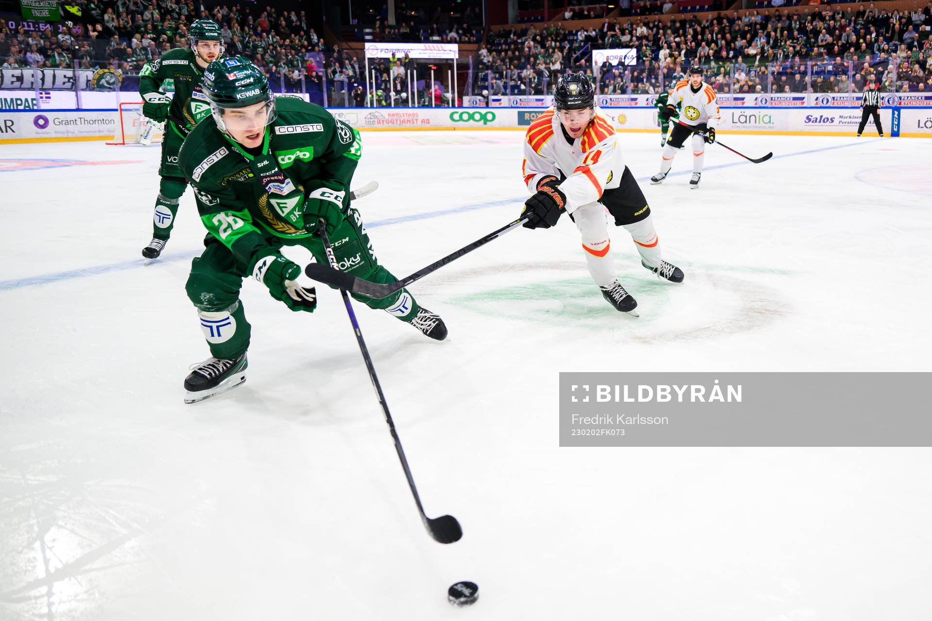 Färjestads Joel Nyström och Brynäs Alexander Ljungkrantz