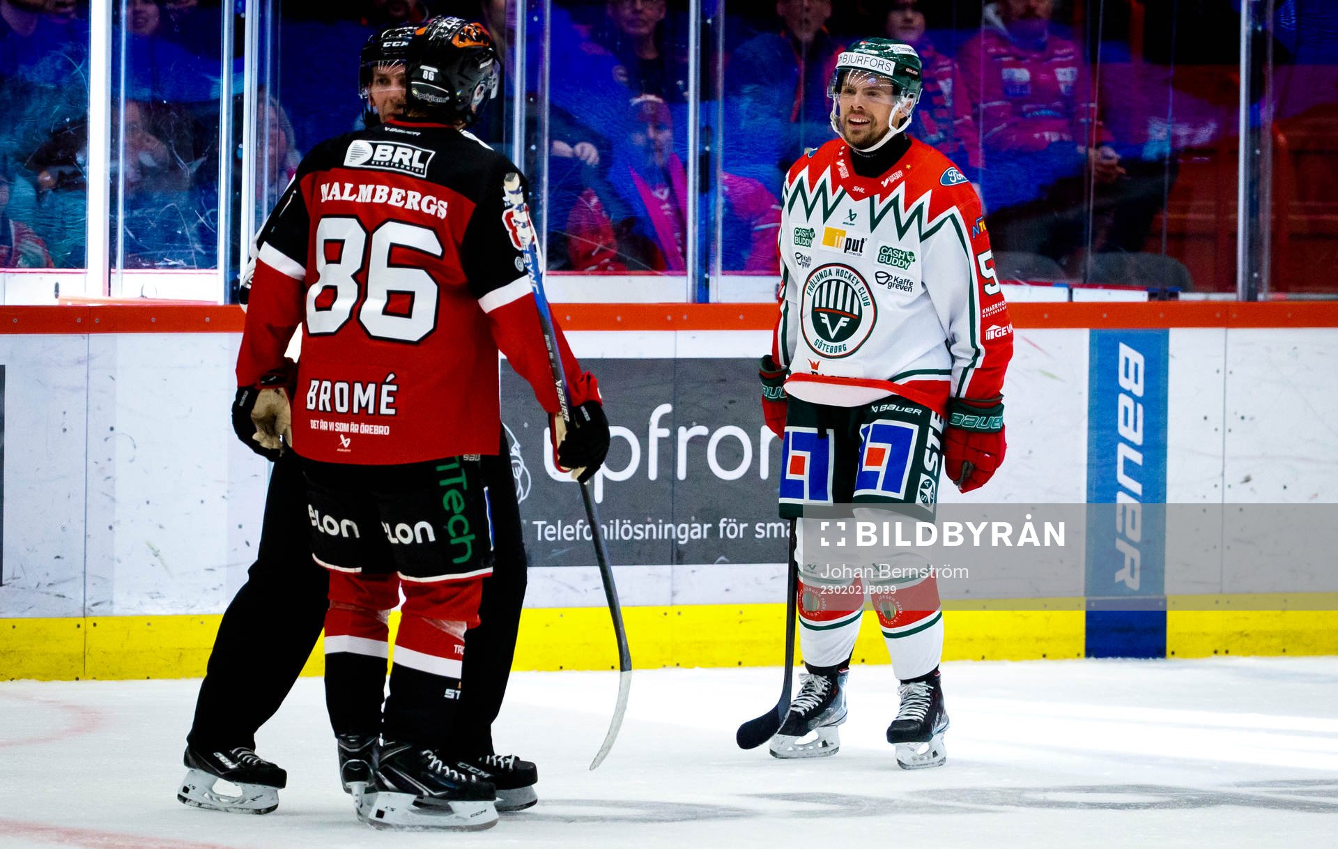 Örebros Mathias Bromé och Frölundas Mats Rosseli Olsen