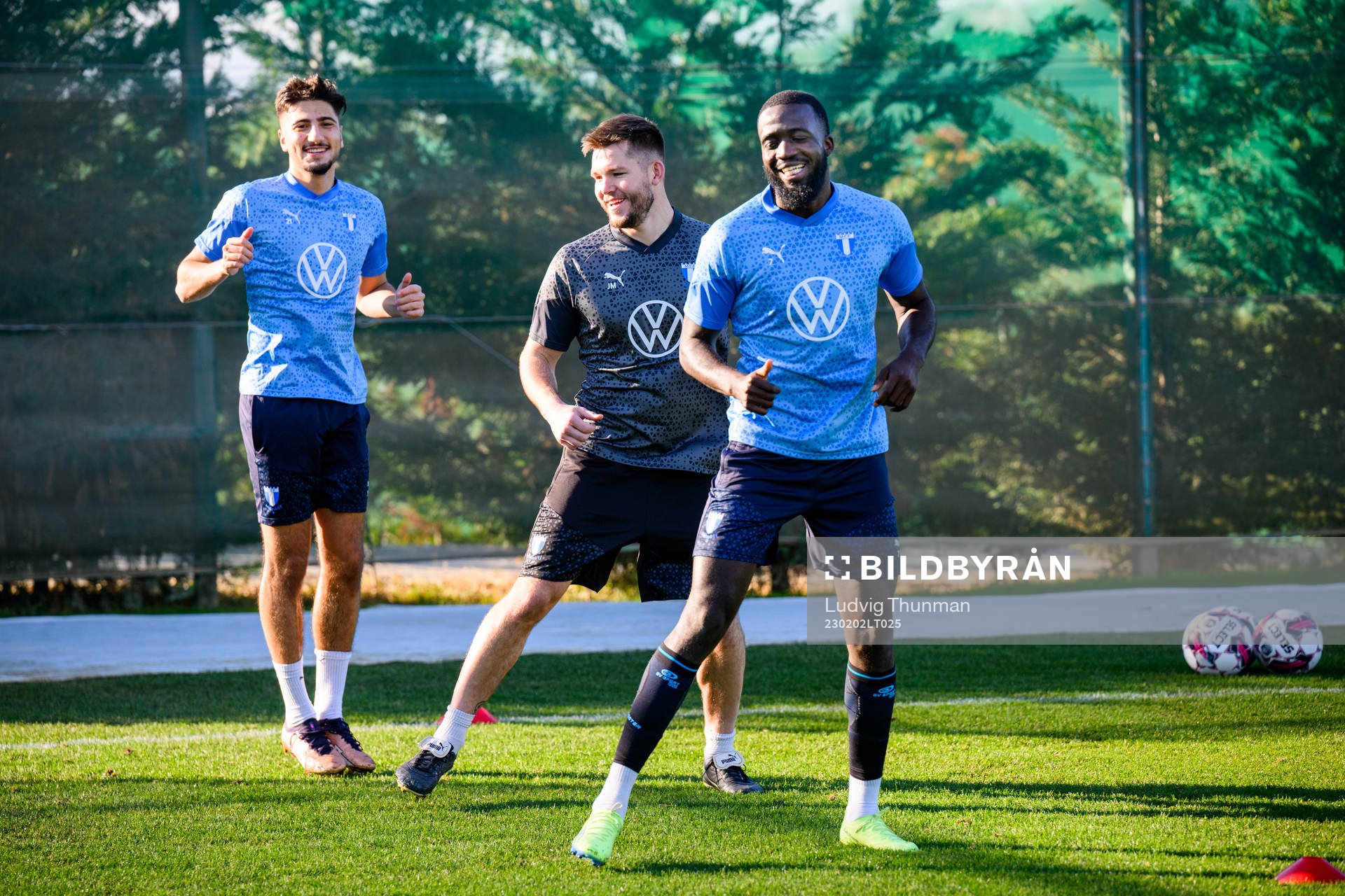 Peter Gwargis, fystränare Jamie Mackay och Mahame Siby
