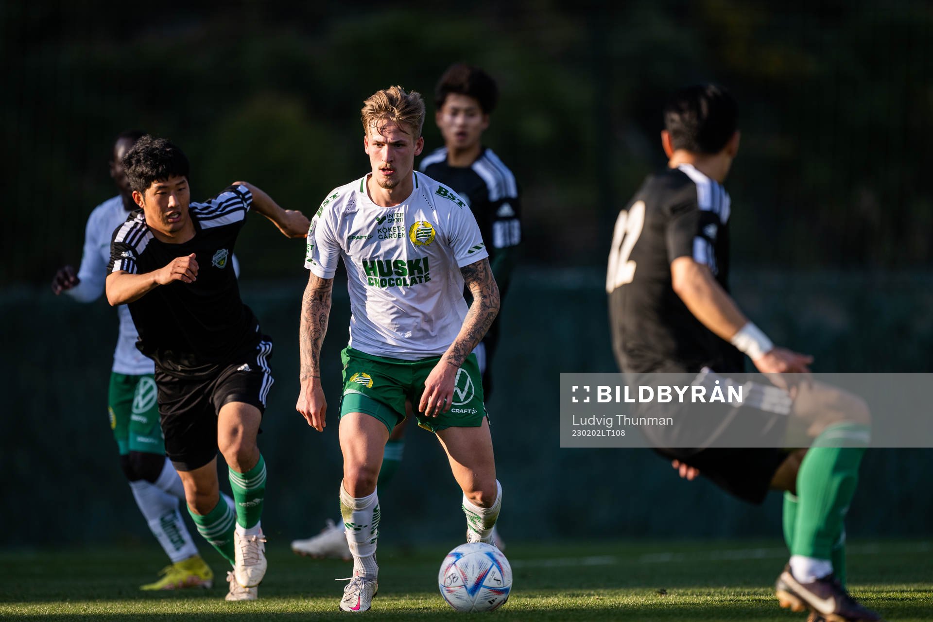 Fredrik Hammar of Hammarby during the friendly football match between Hammarby and Jeonbuk Hyundai on February 2, 2023 in Marbella.