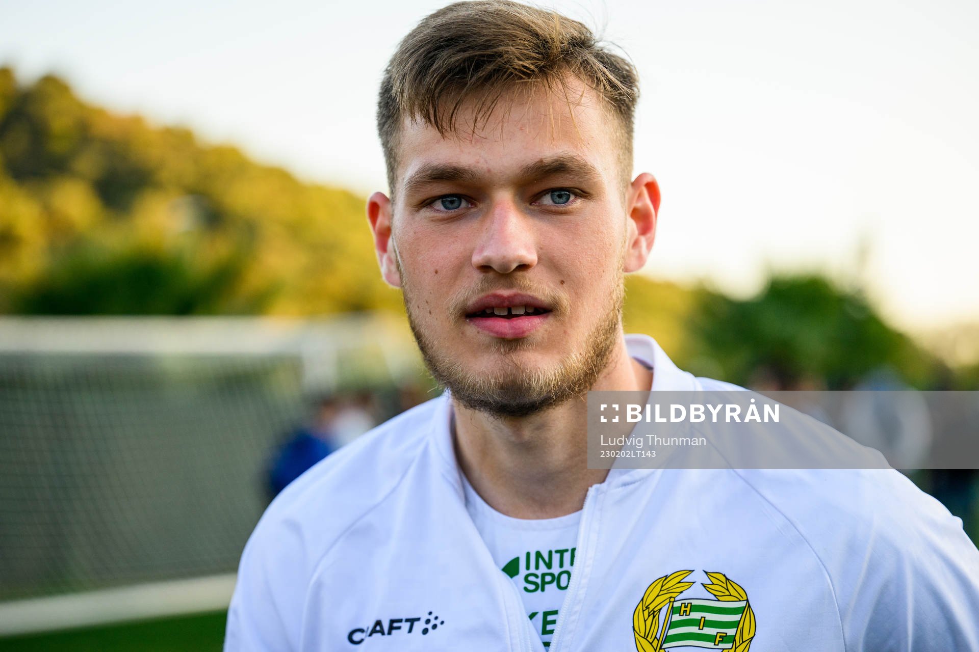 Ludvig Svanberg of Hammarby is interviewed by the media