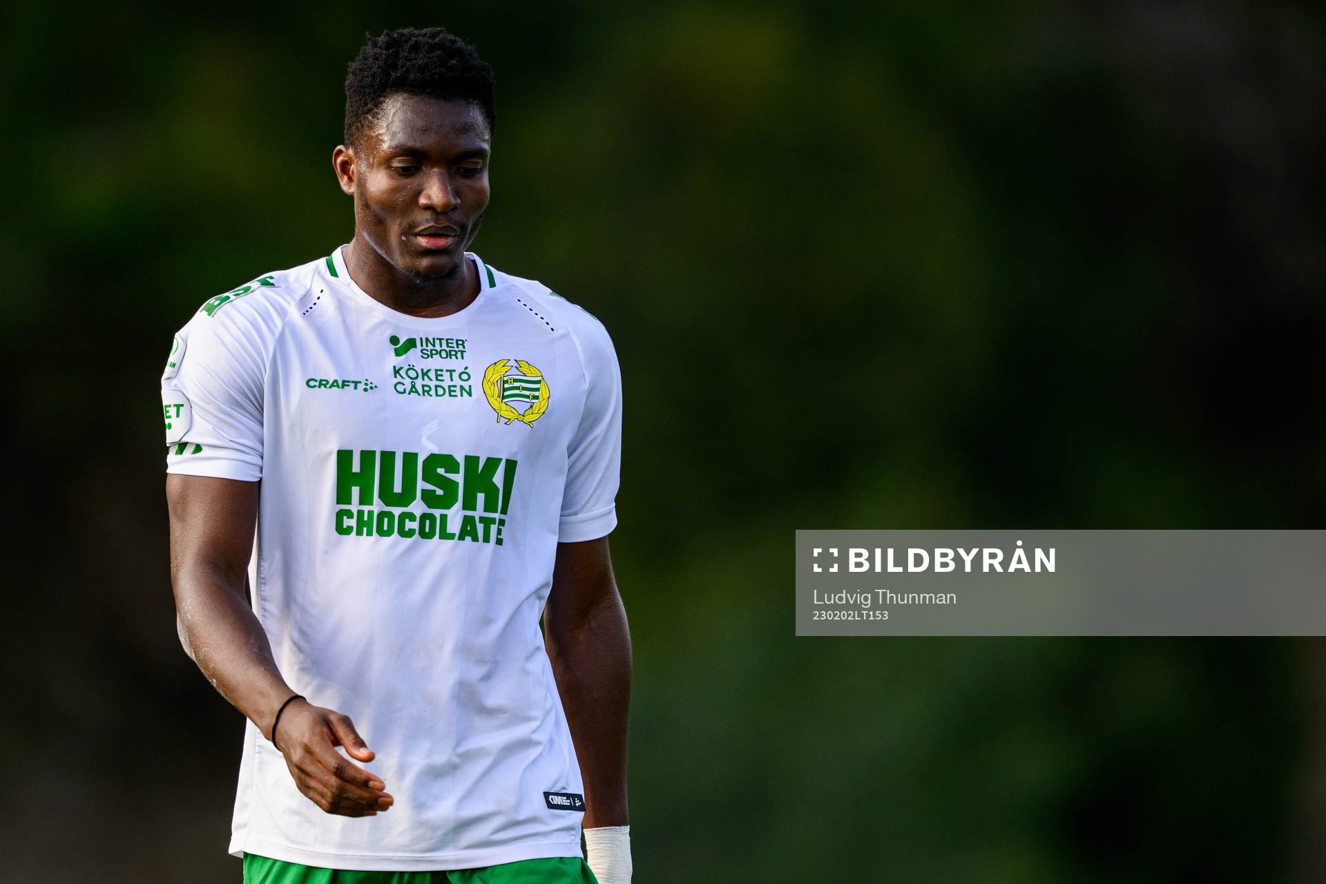 Nathaniel Adjei of Hammarby looks dejected