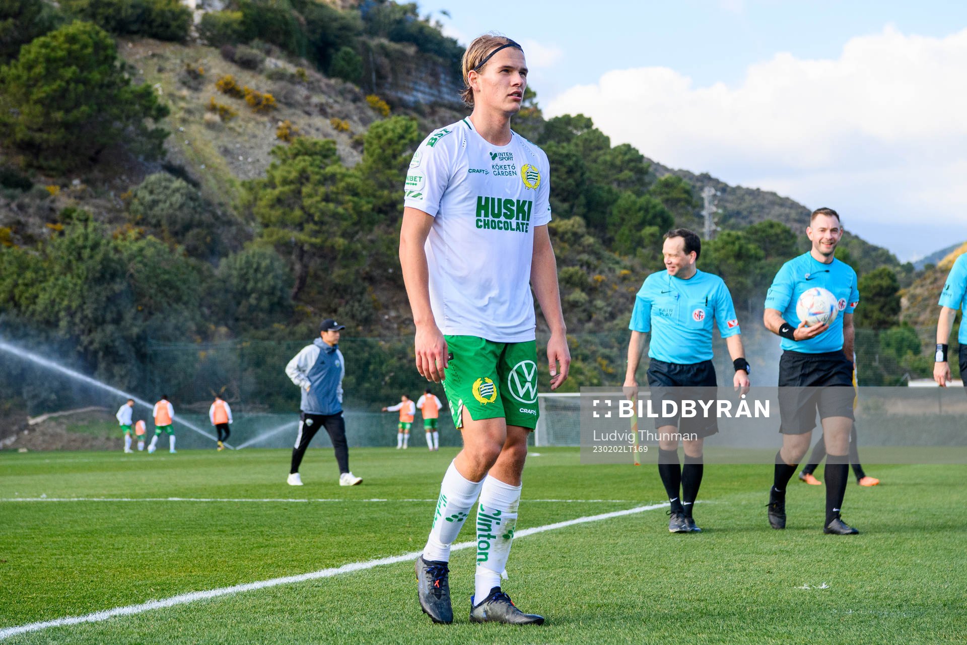 Marcus Karlsson of Hammarby during the friendly football match between Hammarby and Jeonbuk Hyundai on February 2, 2023 in Marbella.