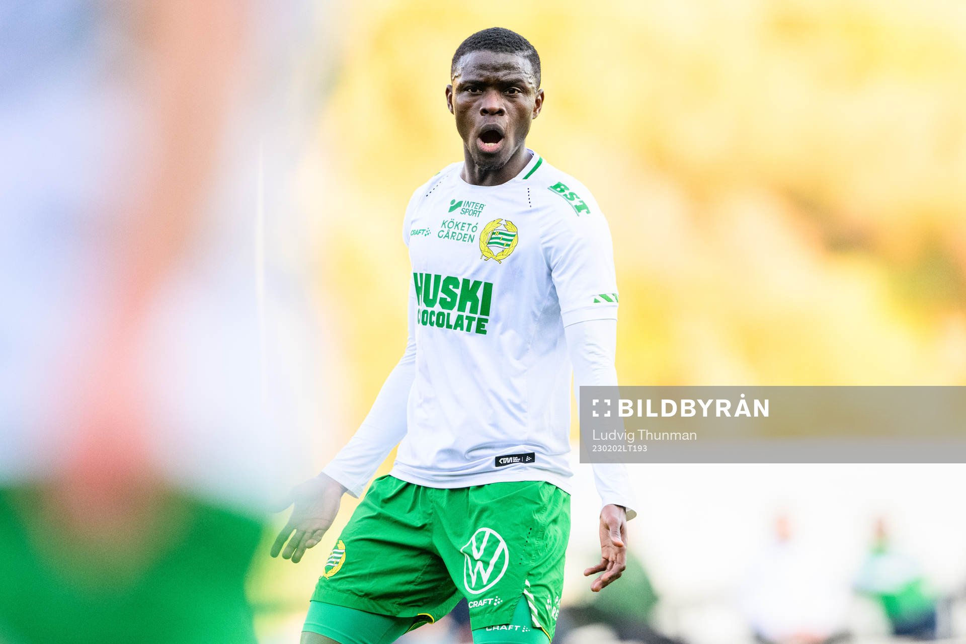 Ibrahima Fofana of Hammarby during the friendly football match between Hammarby and Jeonbuk Hyundai on February 2, 2023 in Marbella.