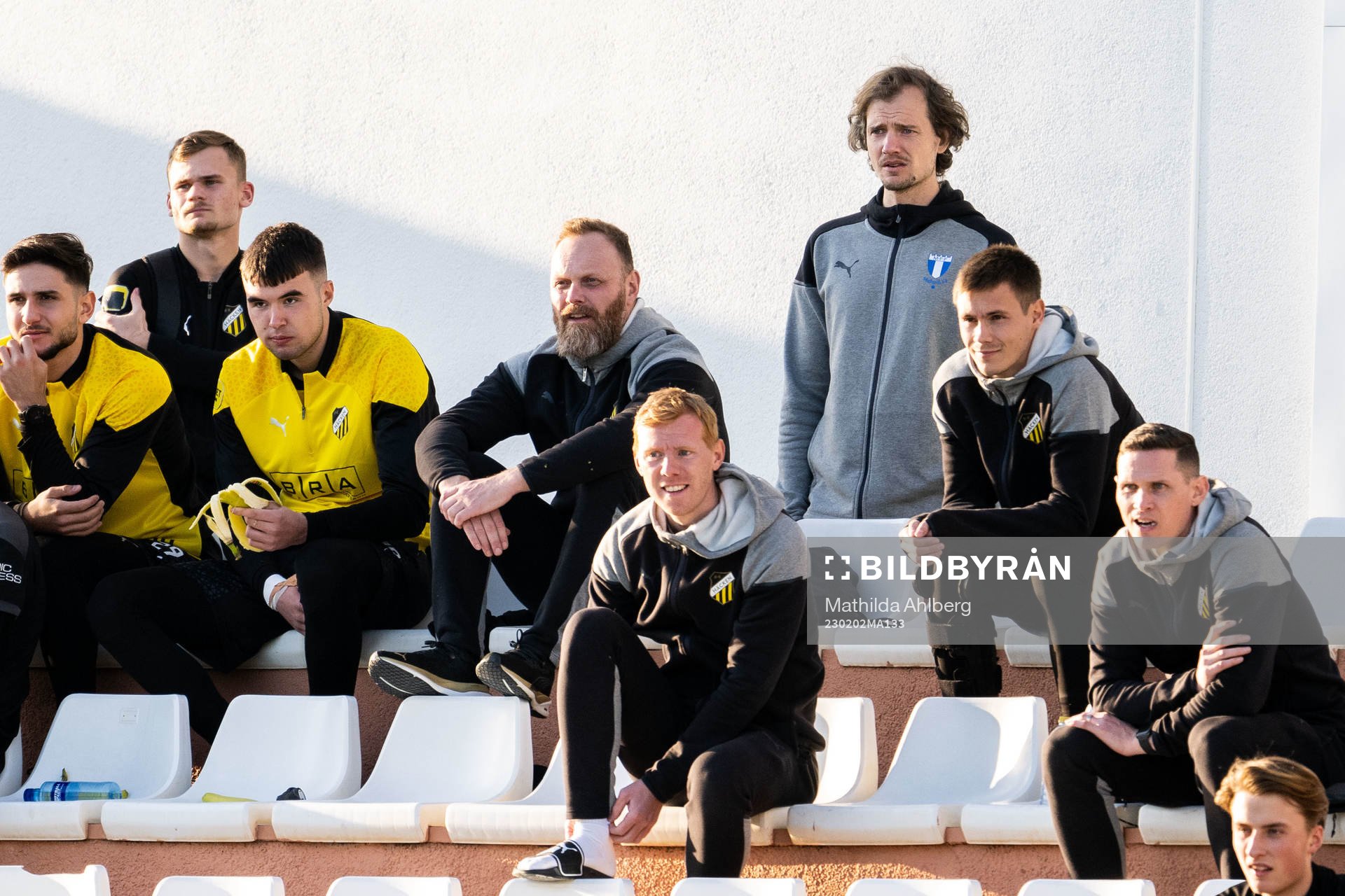 Malmö FF scout  Robin Asterhed på läktaren