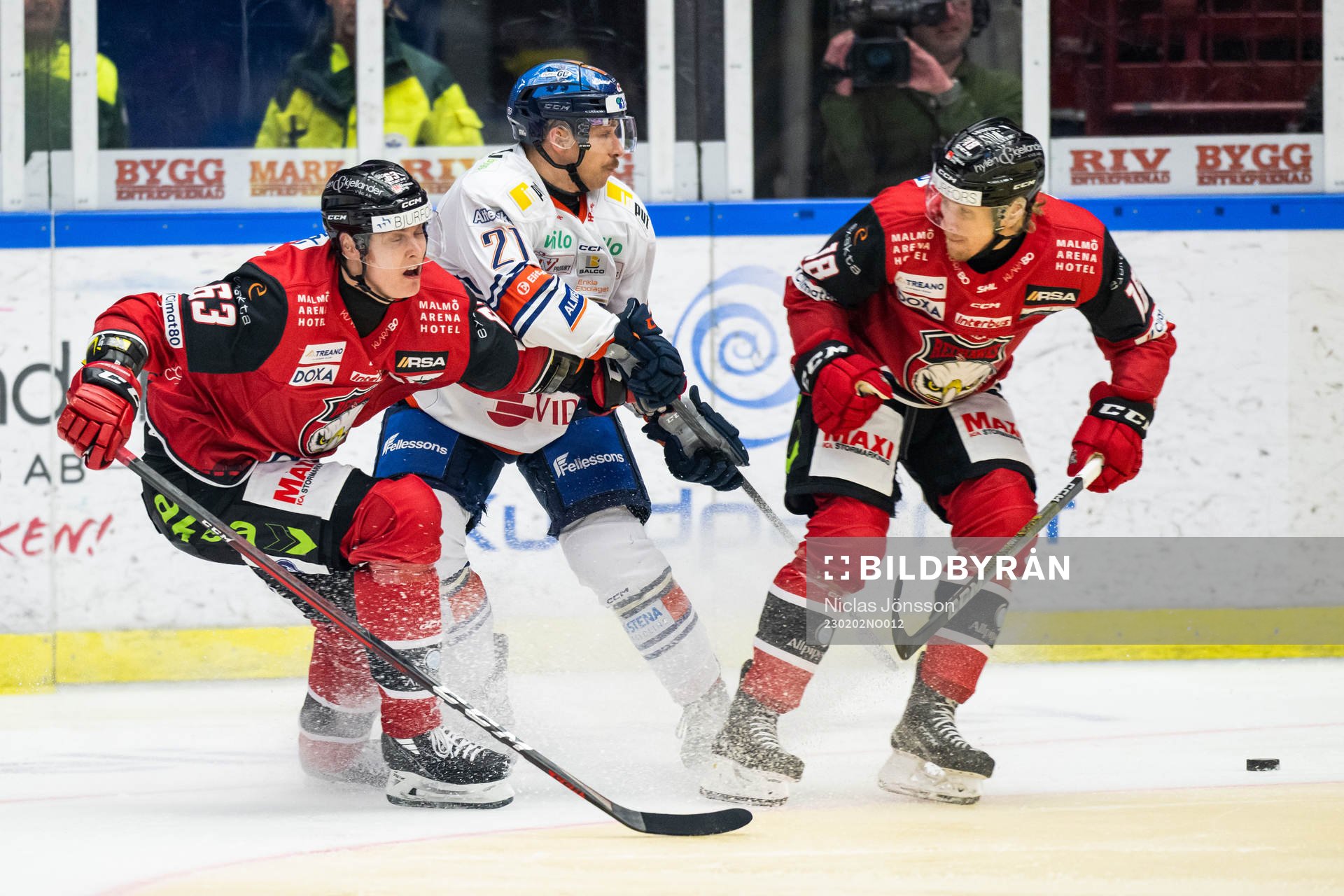 Malmö Redhawks Fredrik Händemark och Marcus Sylvegård