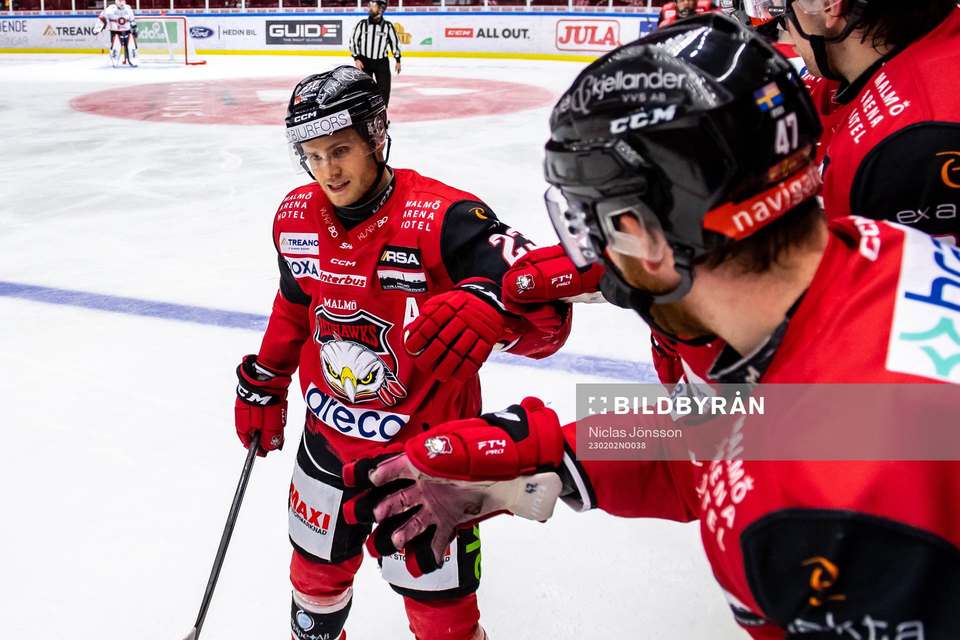Malmö Redhawks Christoffer Forsberg jublar