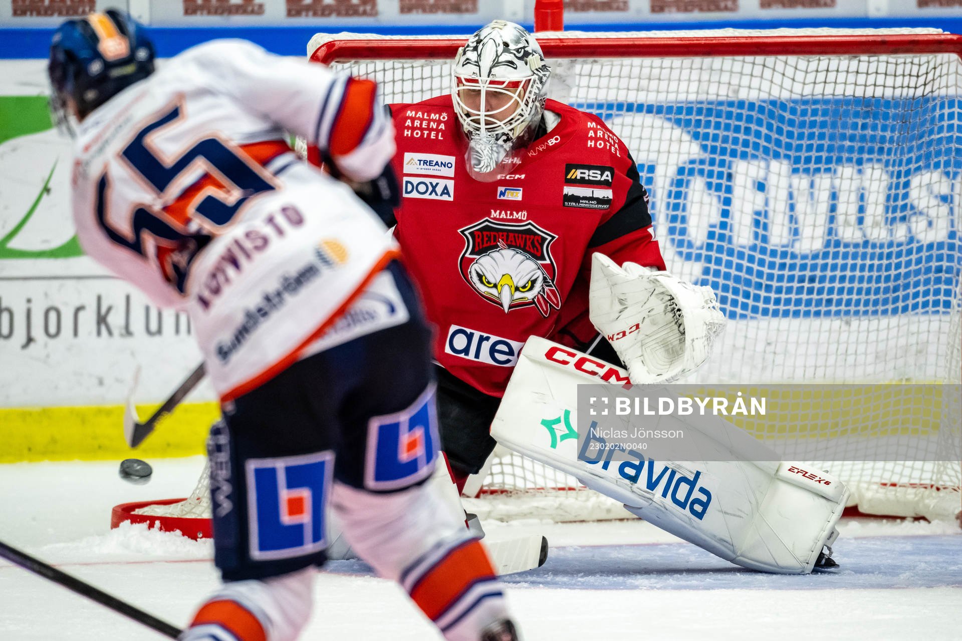Malmö Redhawks målvakt Adam Werner