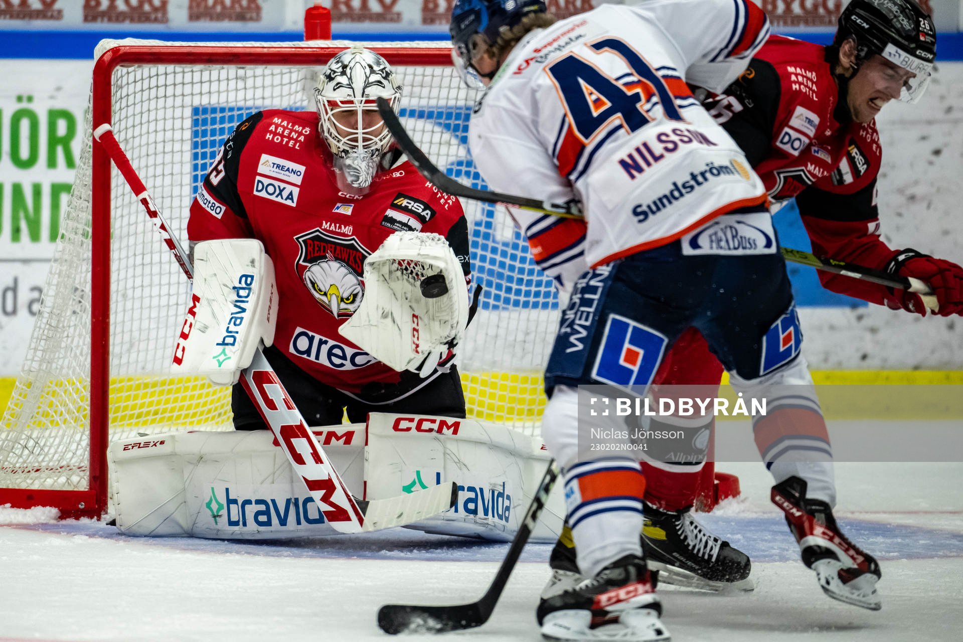 Malmö Redhawks målvakt Adam Werner