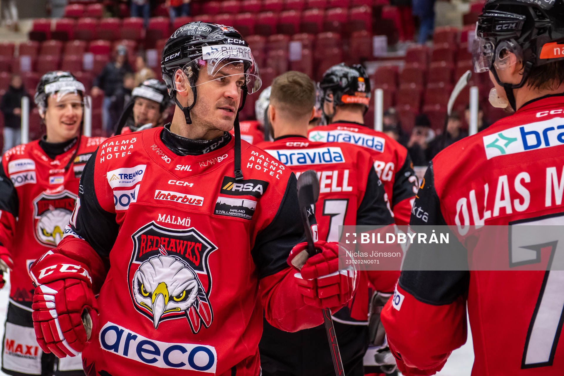 Malmö Redhawks Lance Bouma  jublar