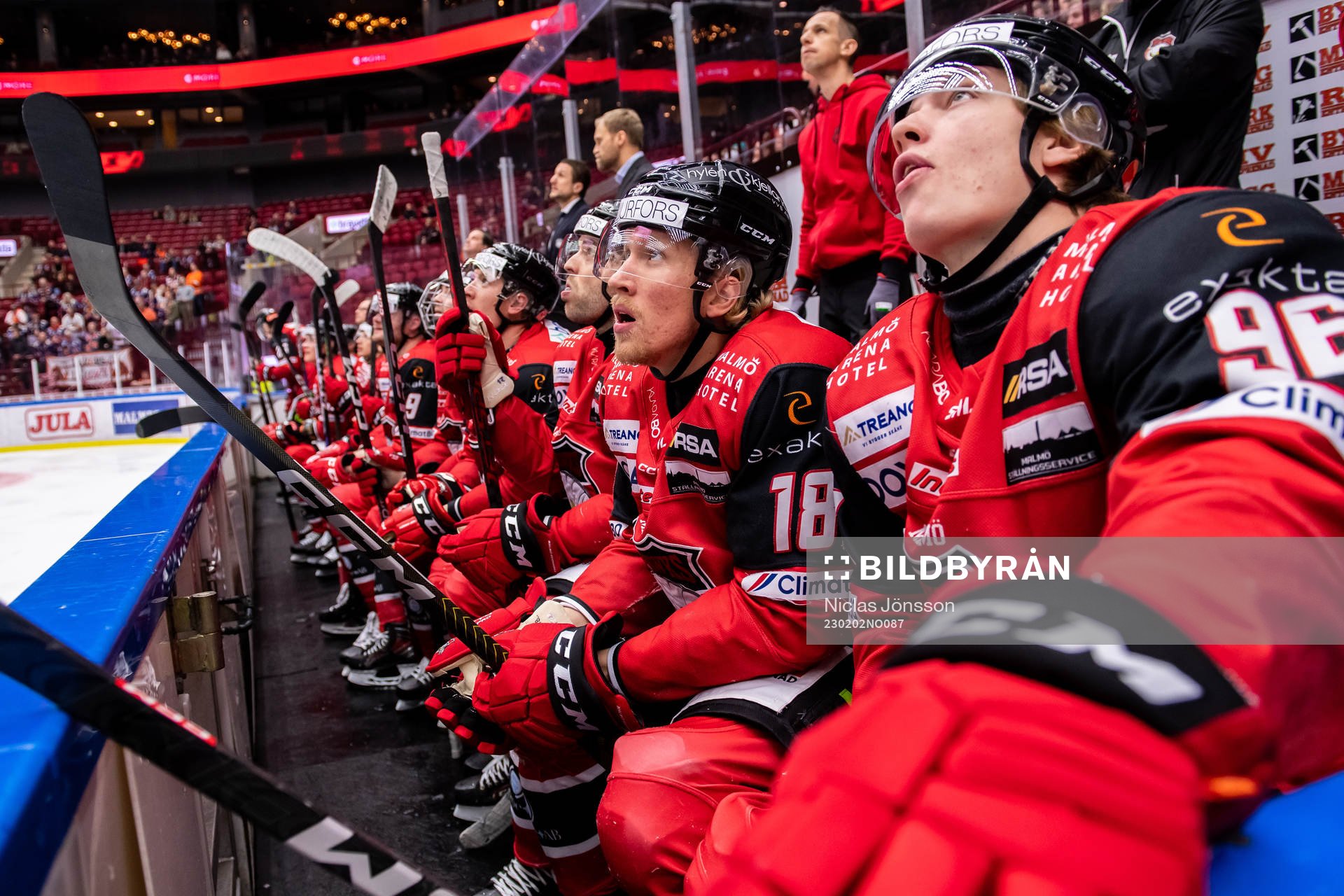 Malmö Redhawks Marcus Sylvegård och Lukas Wernblom