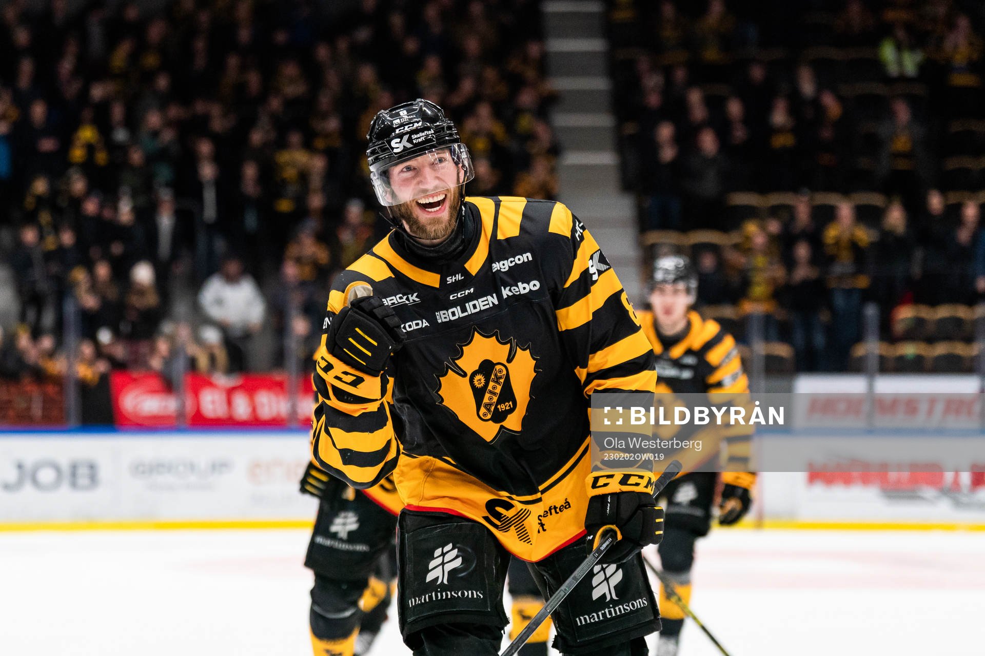 Skellefteås Petter Granberg jublar