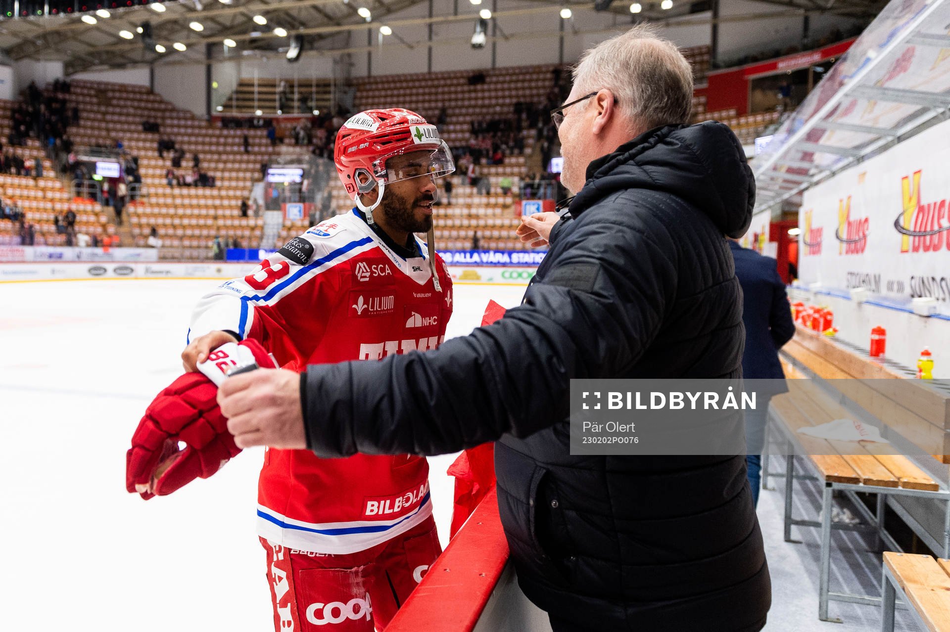 HV71s sportchef Kent Norberg och Timrås Jeremy
