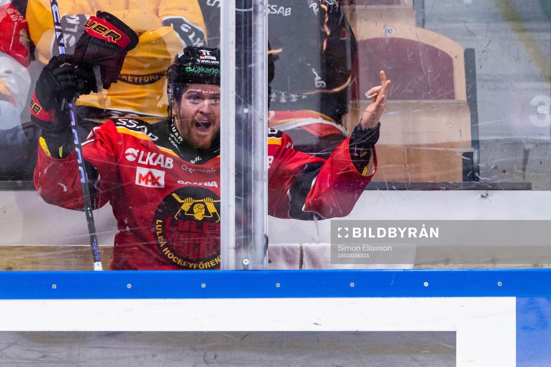 Luleås Brendan Shinnimin reagerar