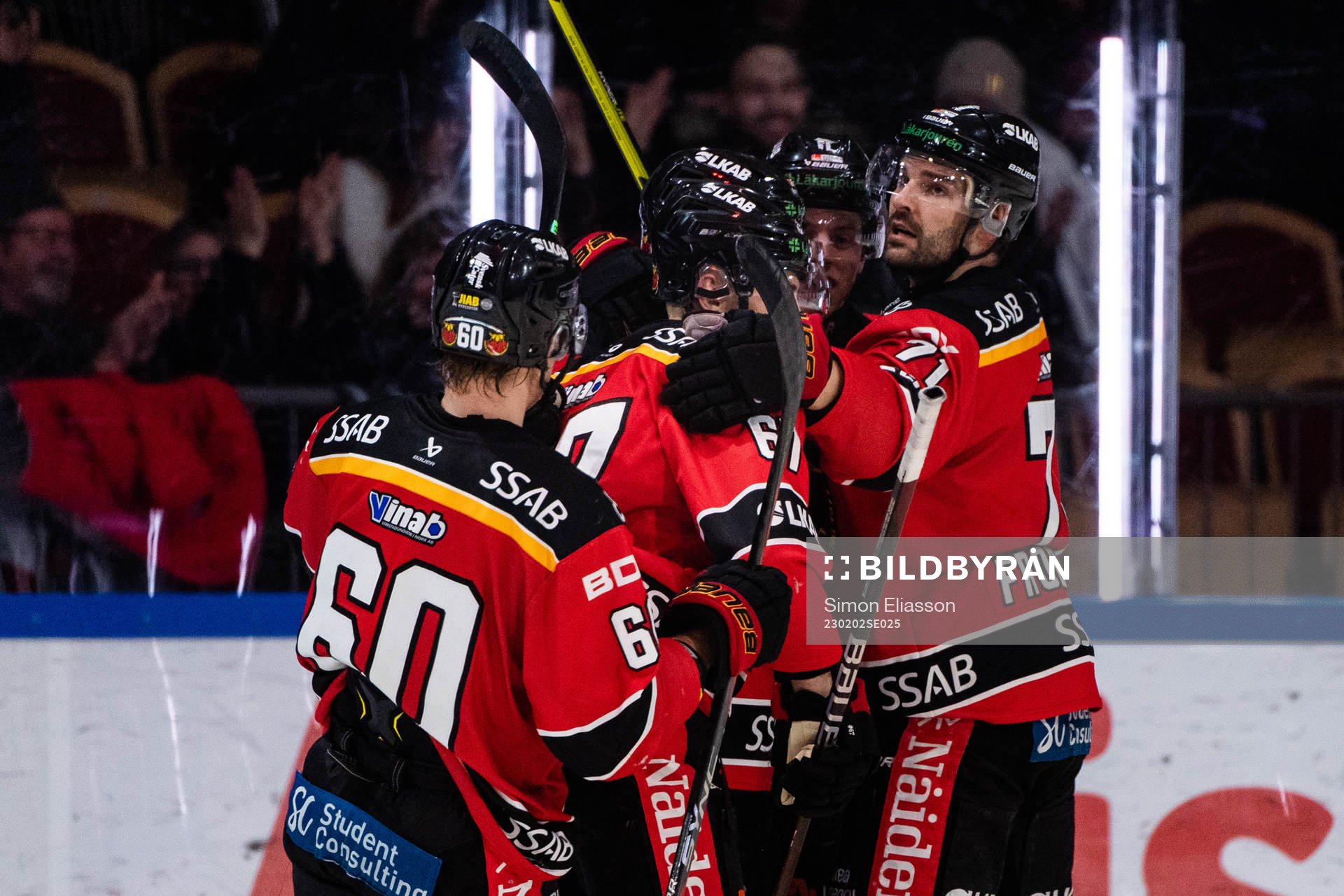Luleås spelare jublar