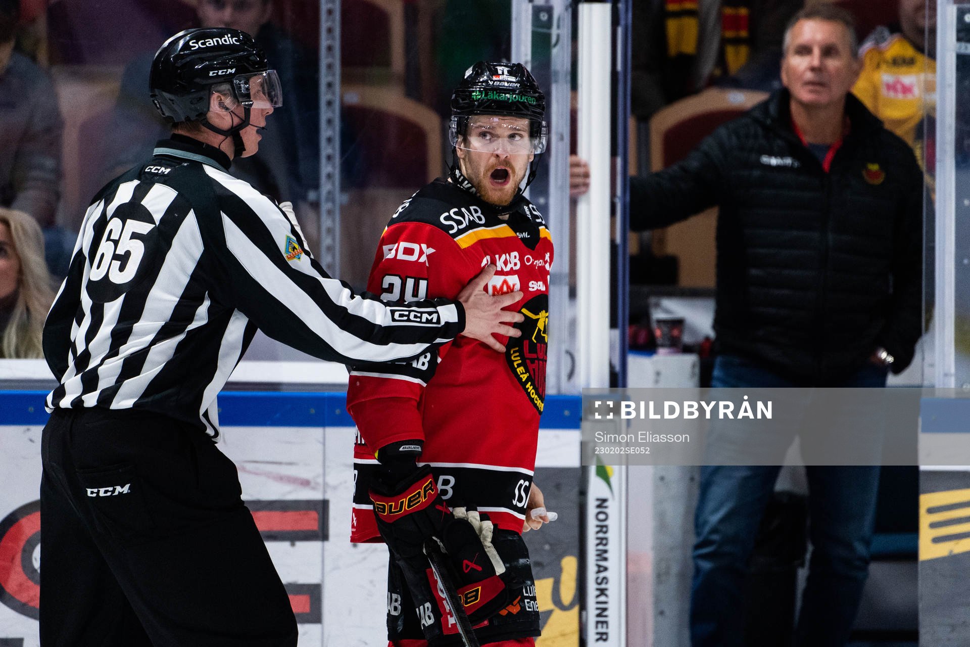 Luleås Brendan Shinnimin reagerar