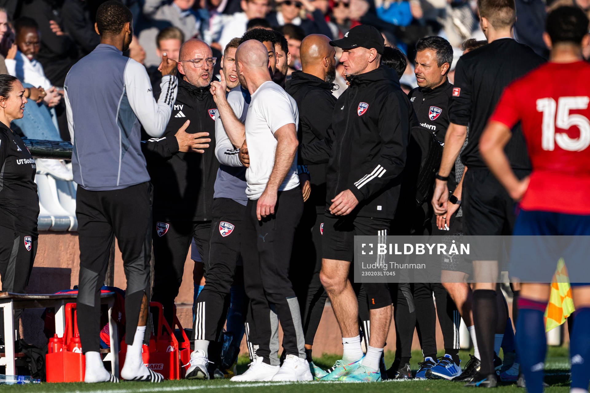 Head coach Henrik Rydström of Malmö FF reacts toward the
