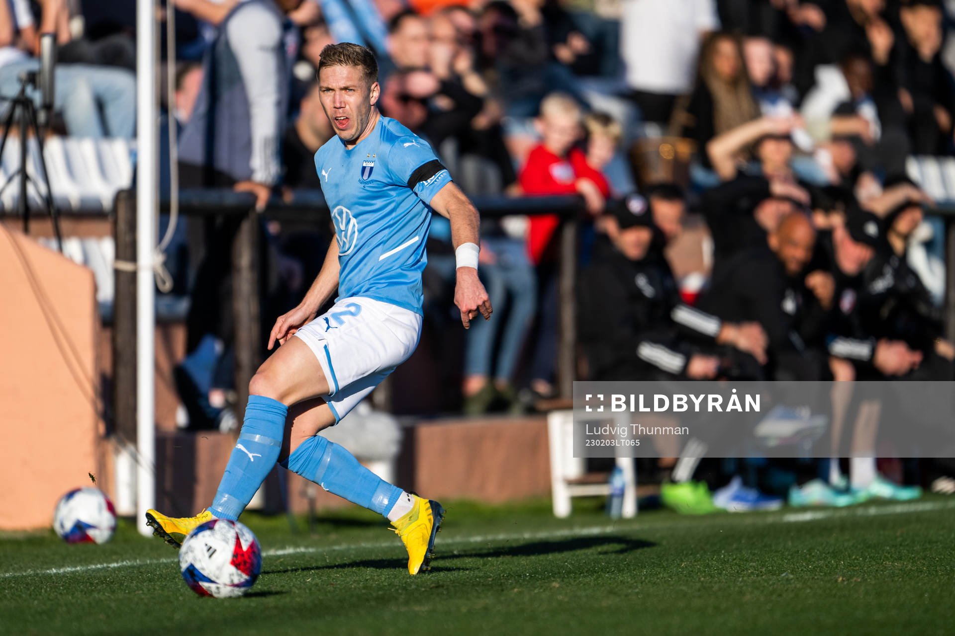 Anton Tinnerholm of Malmö FF during the friendly football match between Malmö FF and Dallas on February 3, 2023 in Marbella. 