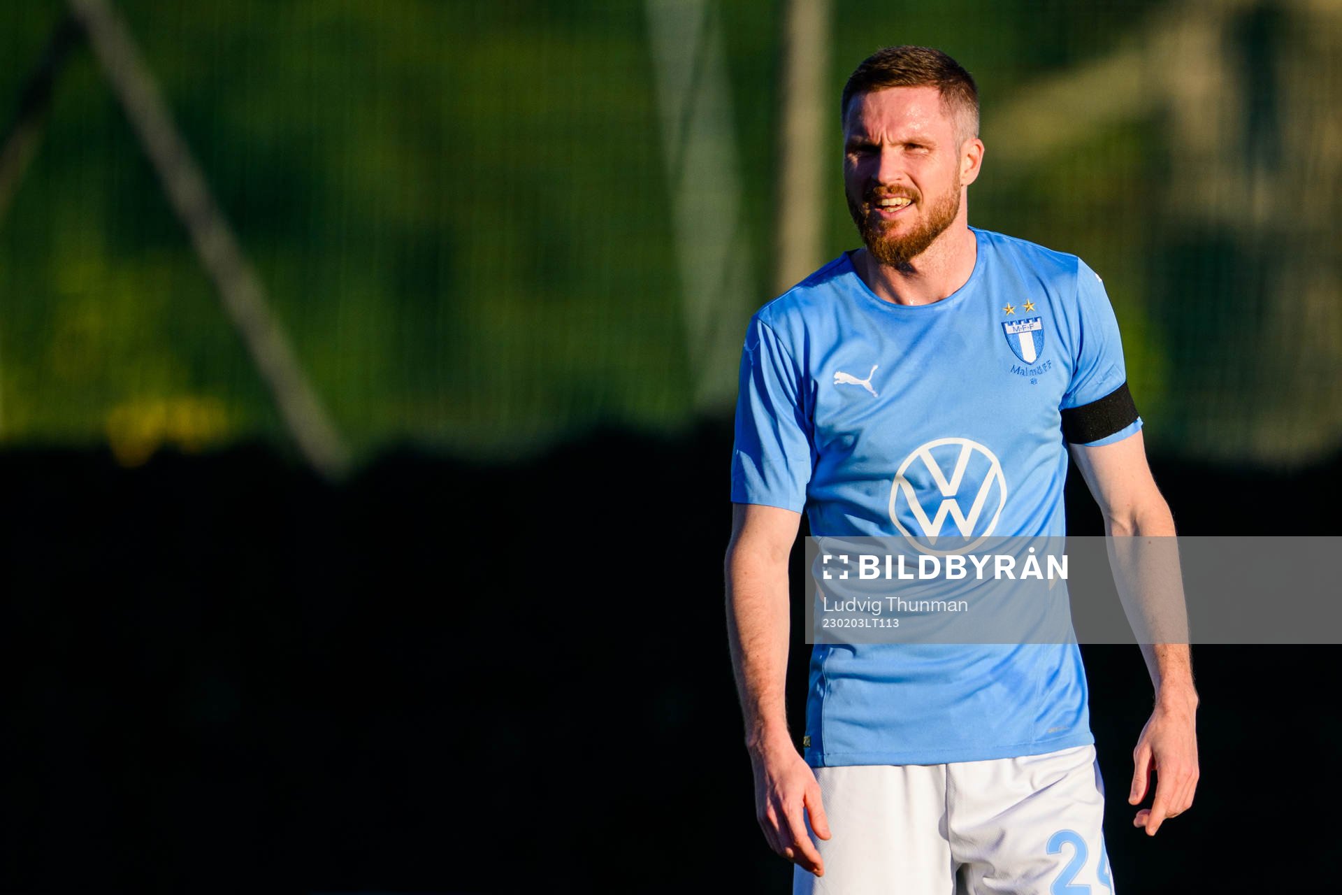 Lasse Nielsen of Malmö FF during the friendly football match between Malmö FF and Dallas on February 3, 2023 in Marbella. 