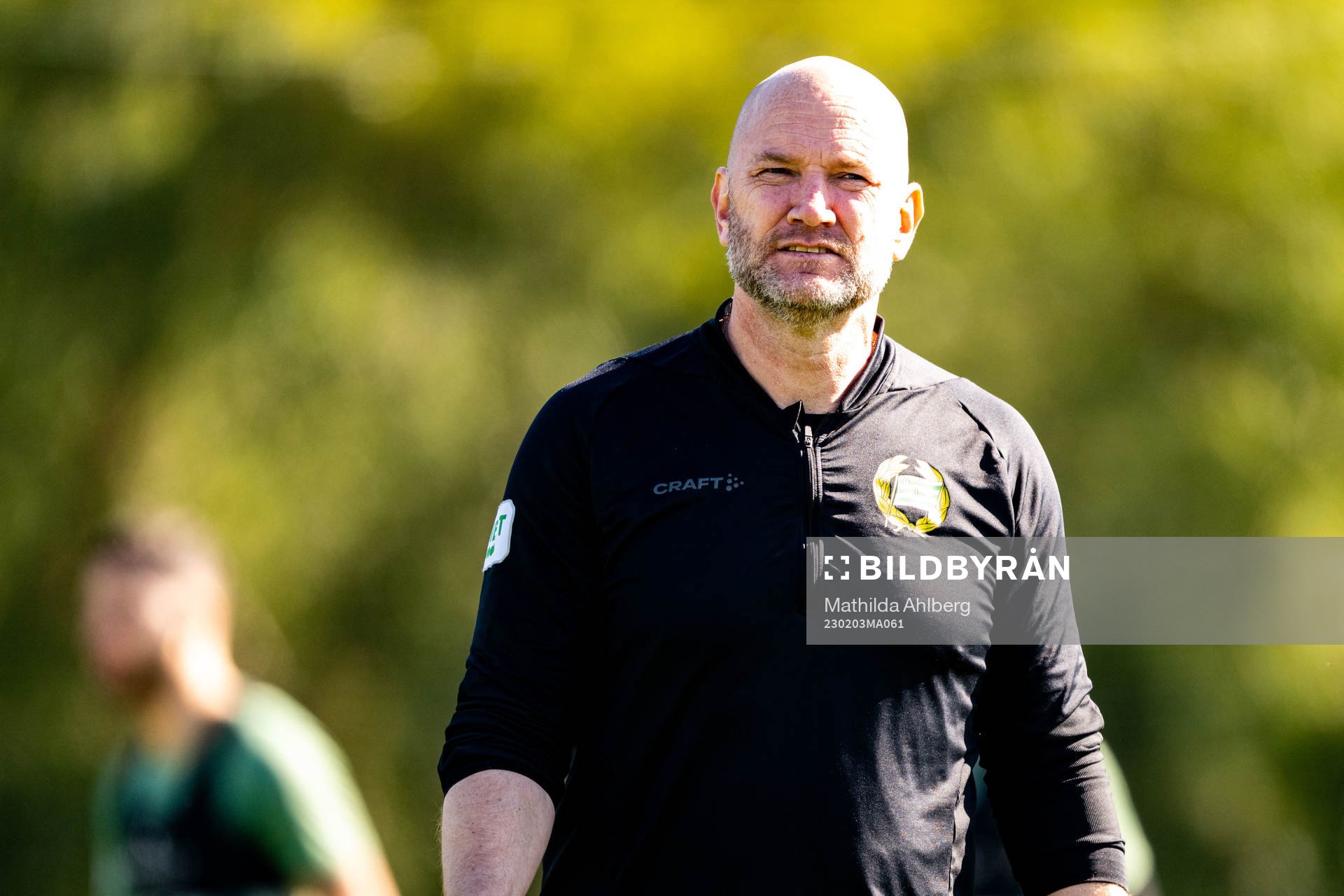 Naprapat Magnus Svärd under en fotbollsträning med Hammarby den 3 februari 2023 i Marbella. 