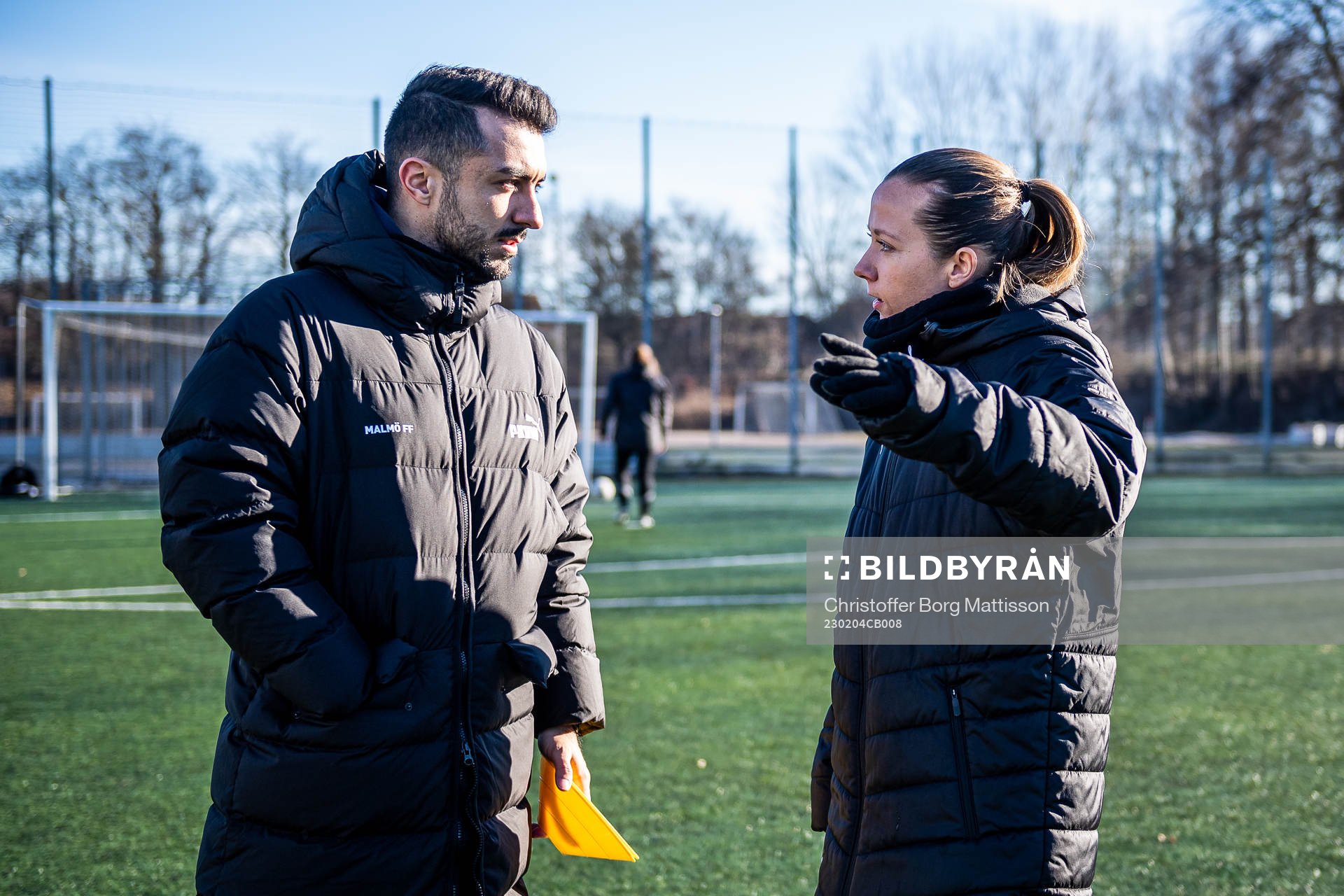Malmö FFs tränare Maxim Khalil och Cornelia Lindgren