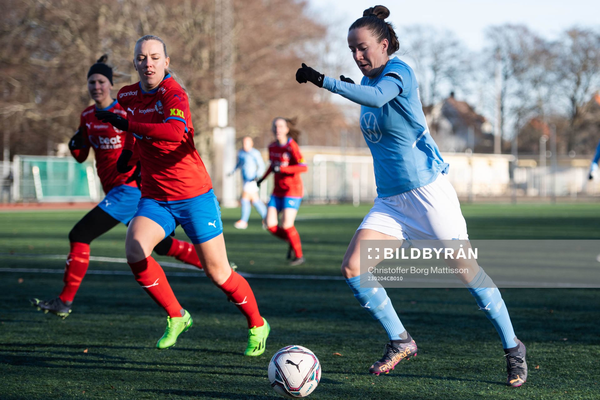 Helsingborgs Johanna Andersson och Malmö FFs Anna Plantin