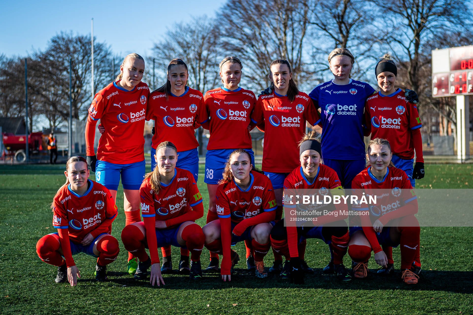 Helsingborgs spelare vid en lagbild