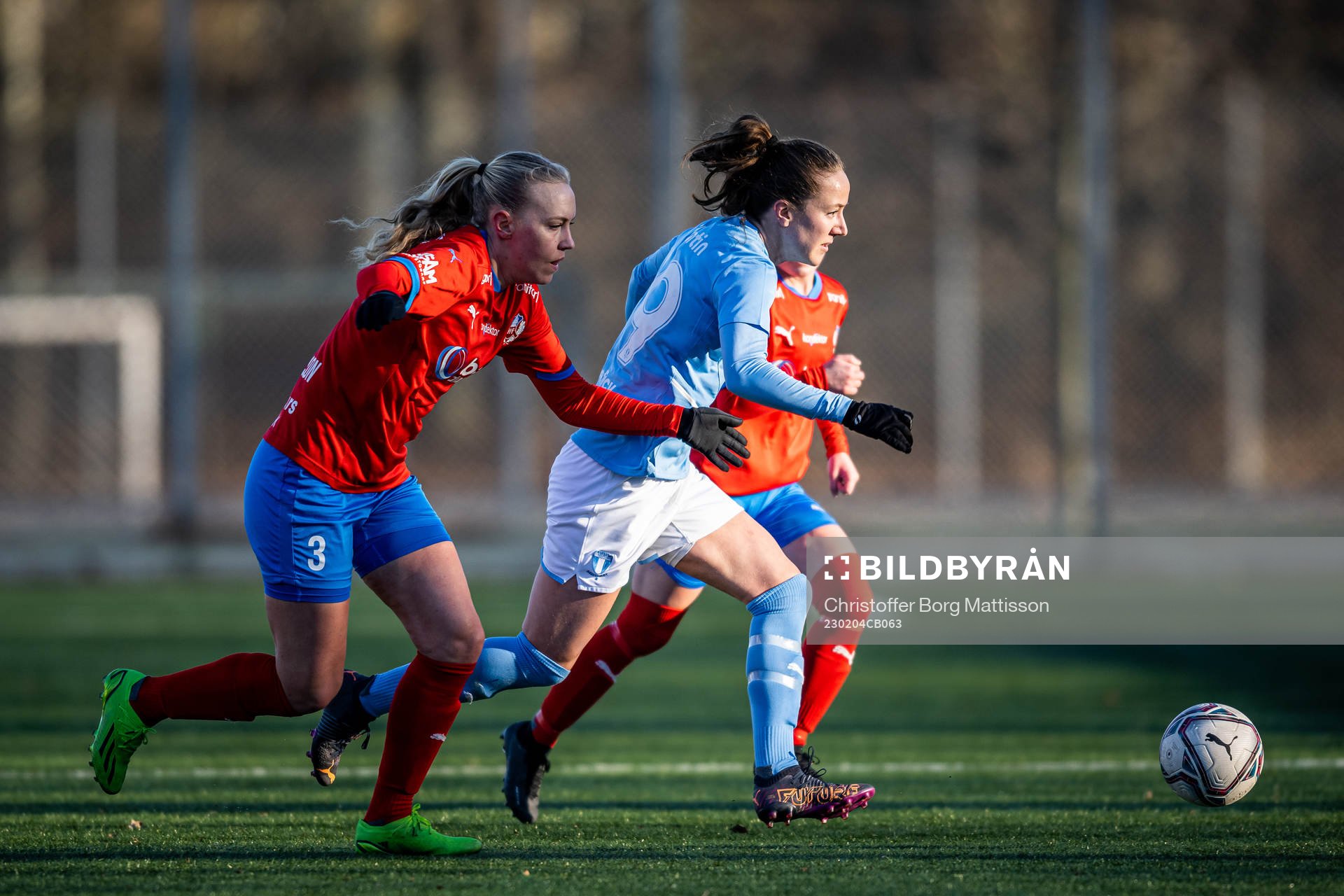 Helsingborgs Johanna Andersson och Malmö FFs Anna Plantin
