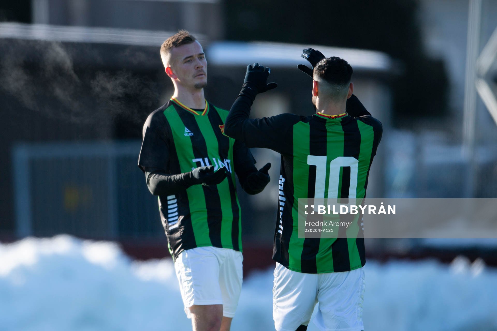 GAIS Alexander Ahl Holmström och Mervan Celik jublar