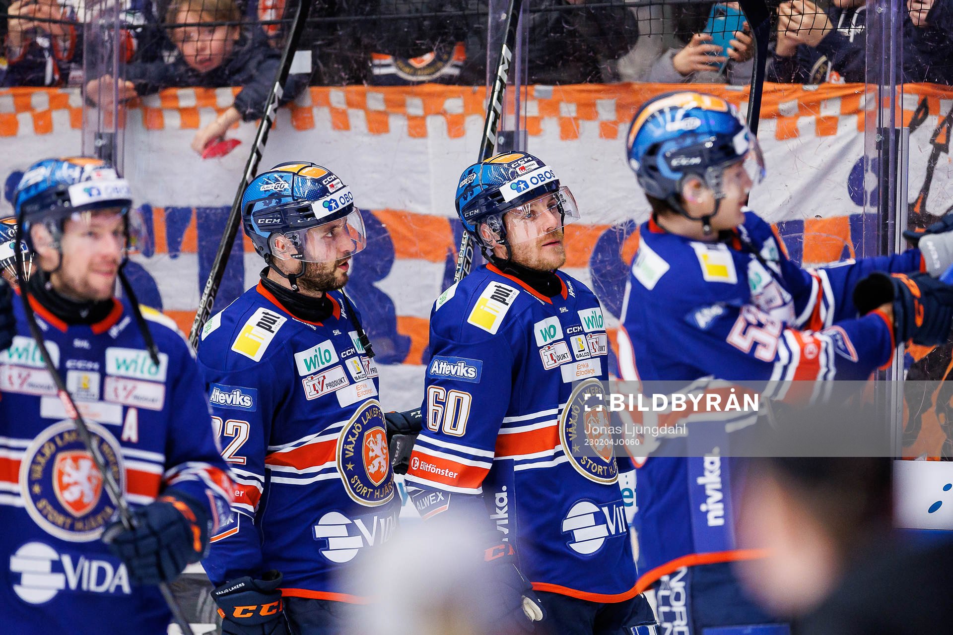 Växjös Tobias Rieder och Erik Josefsson jublar