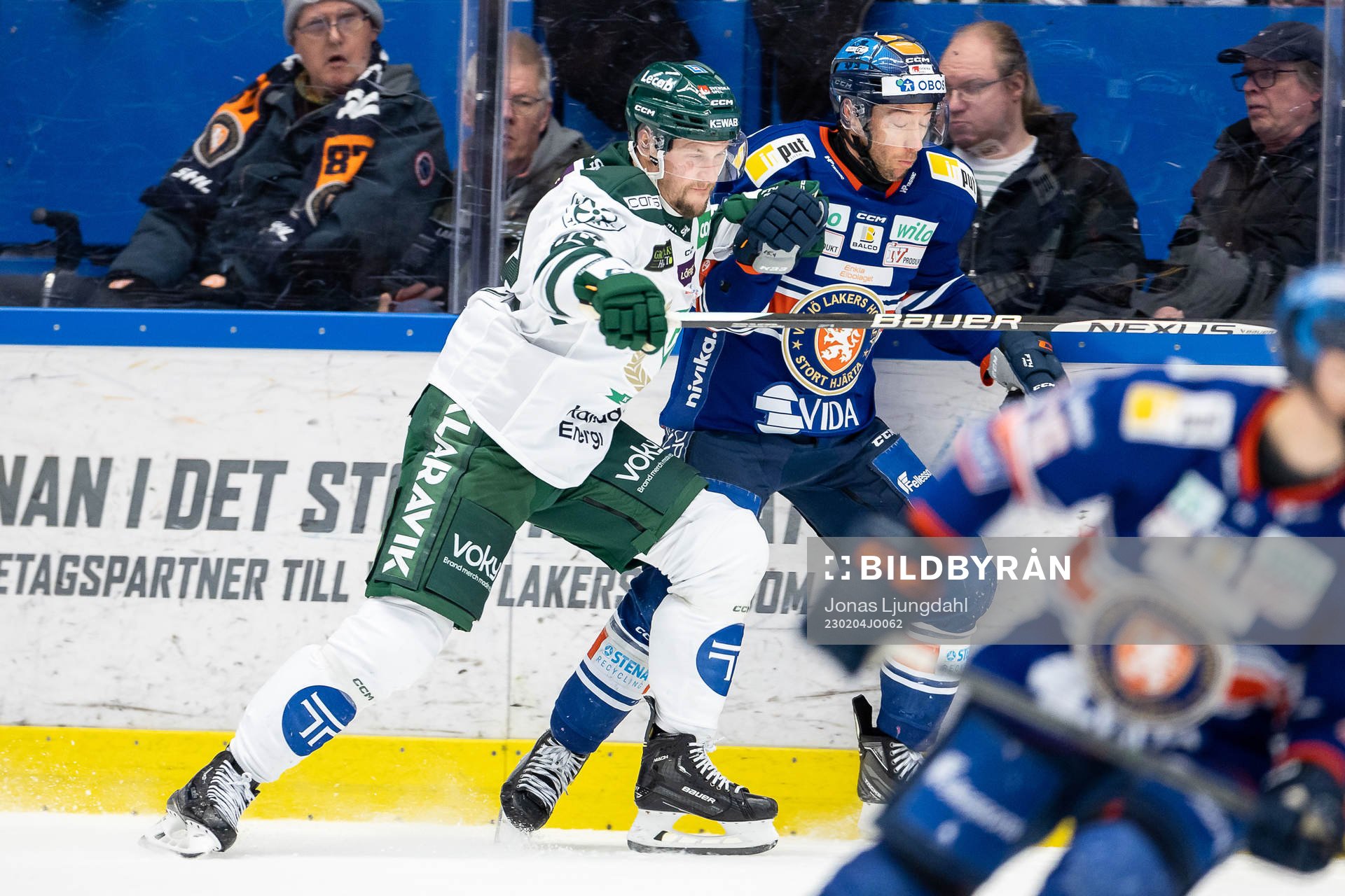 Färjestads Jasse Ikonen och Växjös Dan Sexton