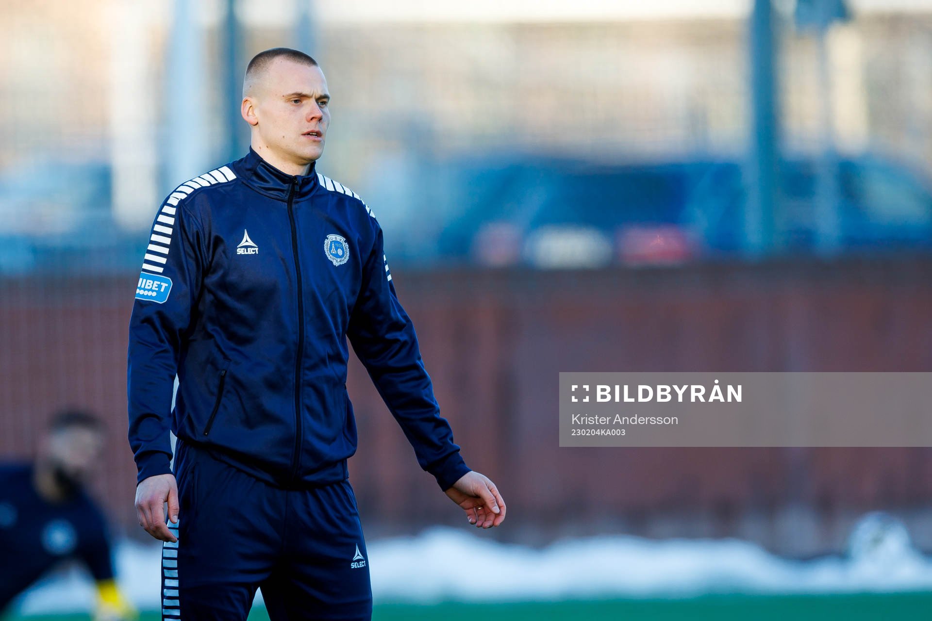 Utsiktens Jesper Brandt före träningsmatchen i fotboll