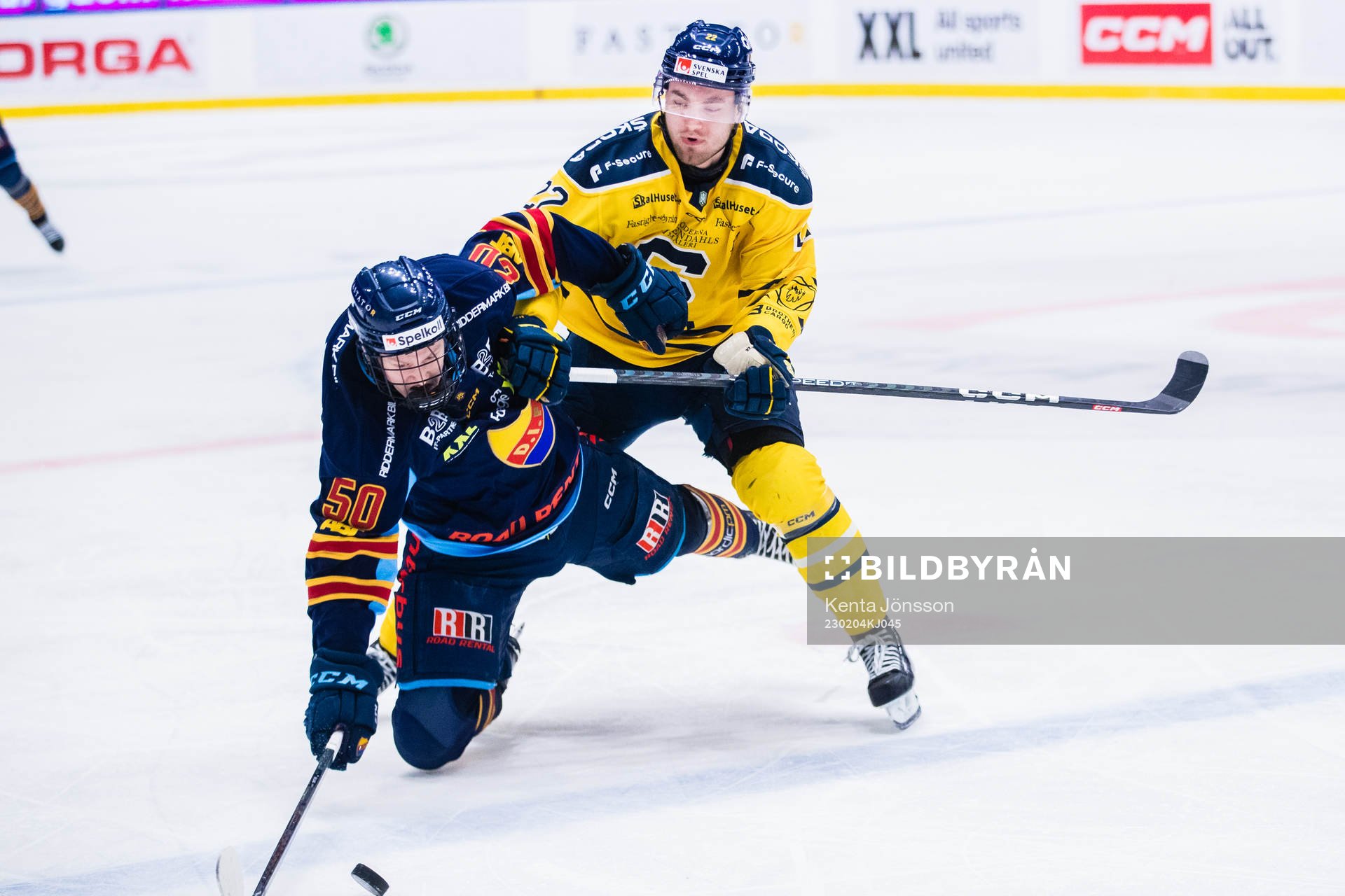 Djurgårdens Melvin Wersäll och Södertäljes Jacob