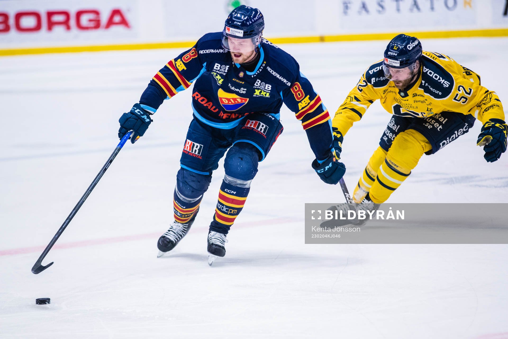 Djurgårdens Linus Arnesson och Södertäljes Christopher