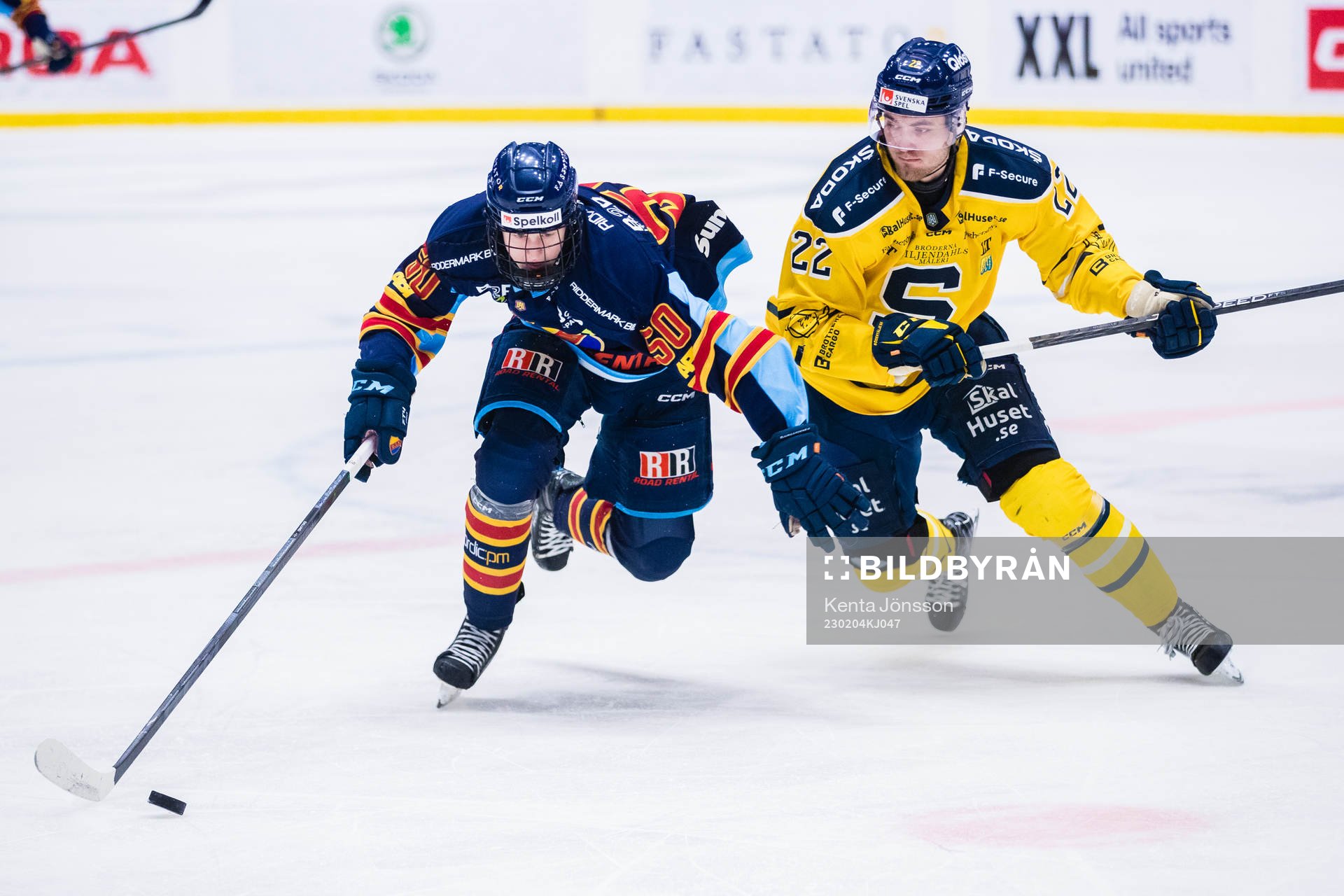 Djurgårdens Melvin Wersäll och Södertäljes Jacob