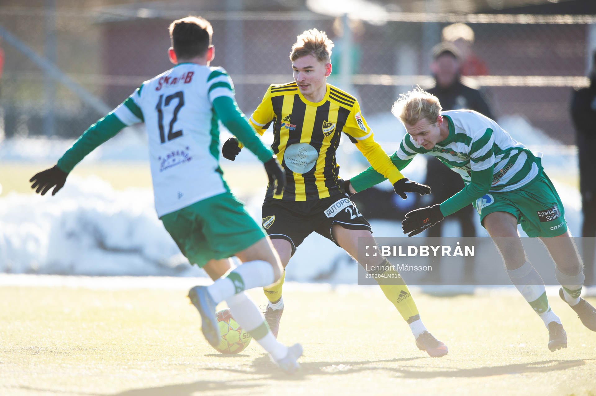 IFK Hässleholms Amir Ramanovski  i träningsmatchen mellan