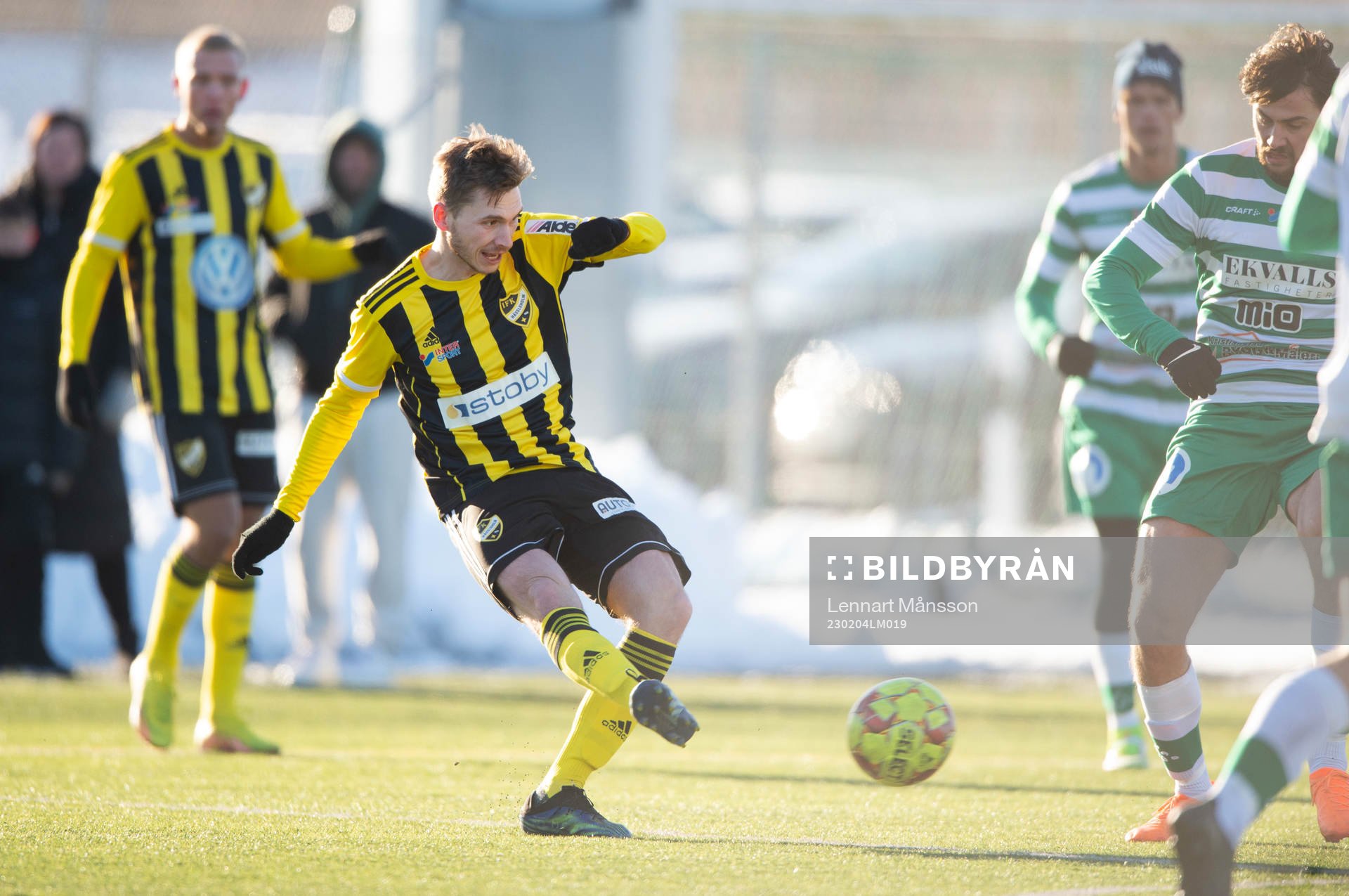 IFK Hässleholms Edvin Nilsson i träningsmatchen mellan