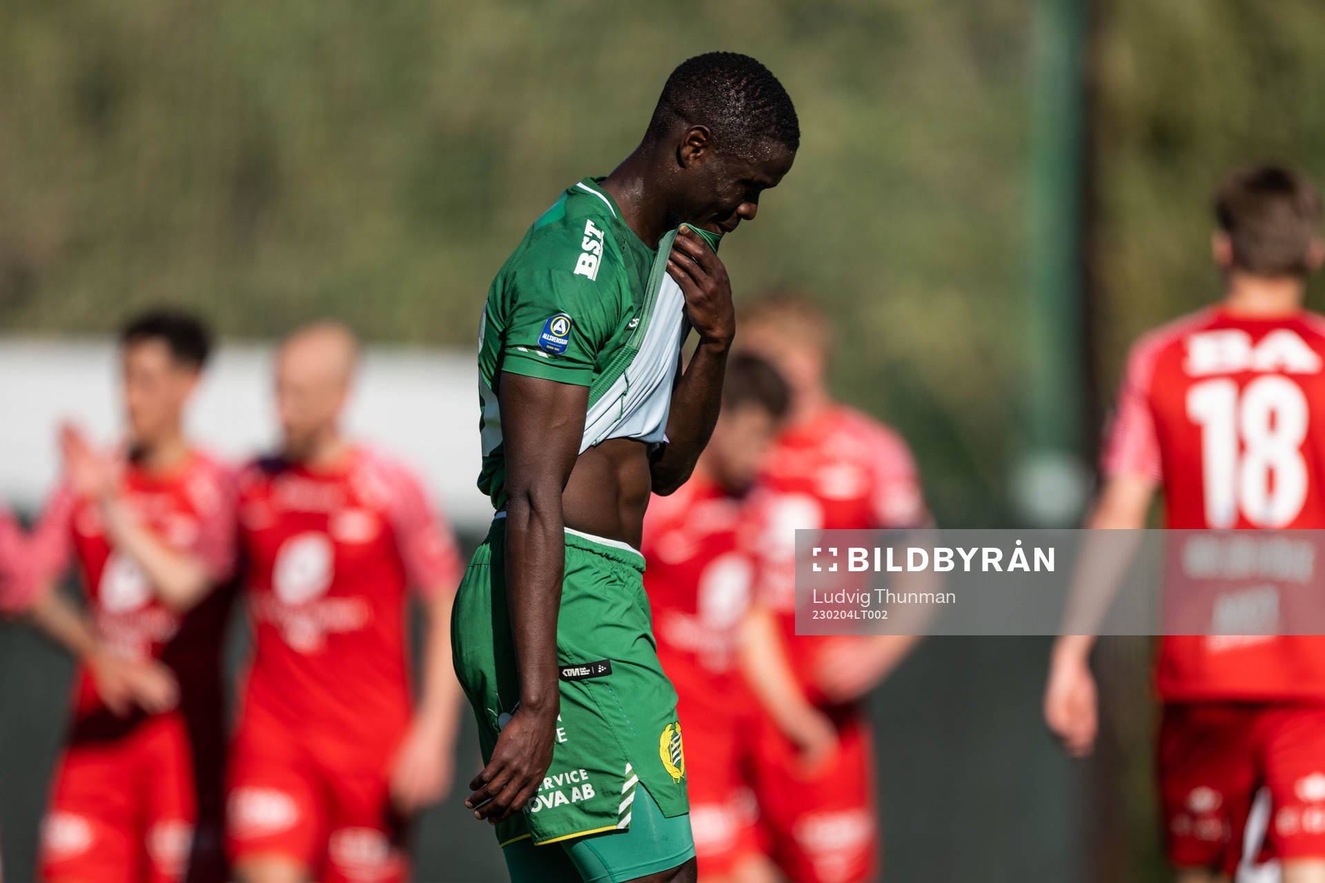 Ibrahima Fofana of Hammarby looks dejected