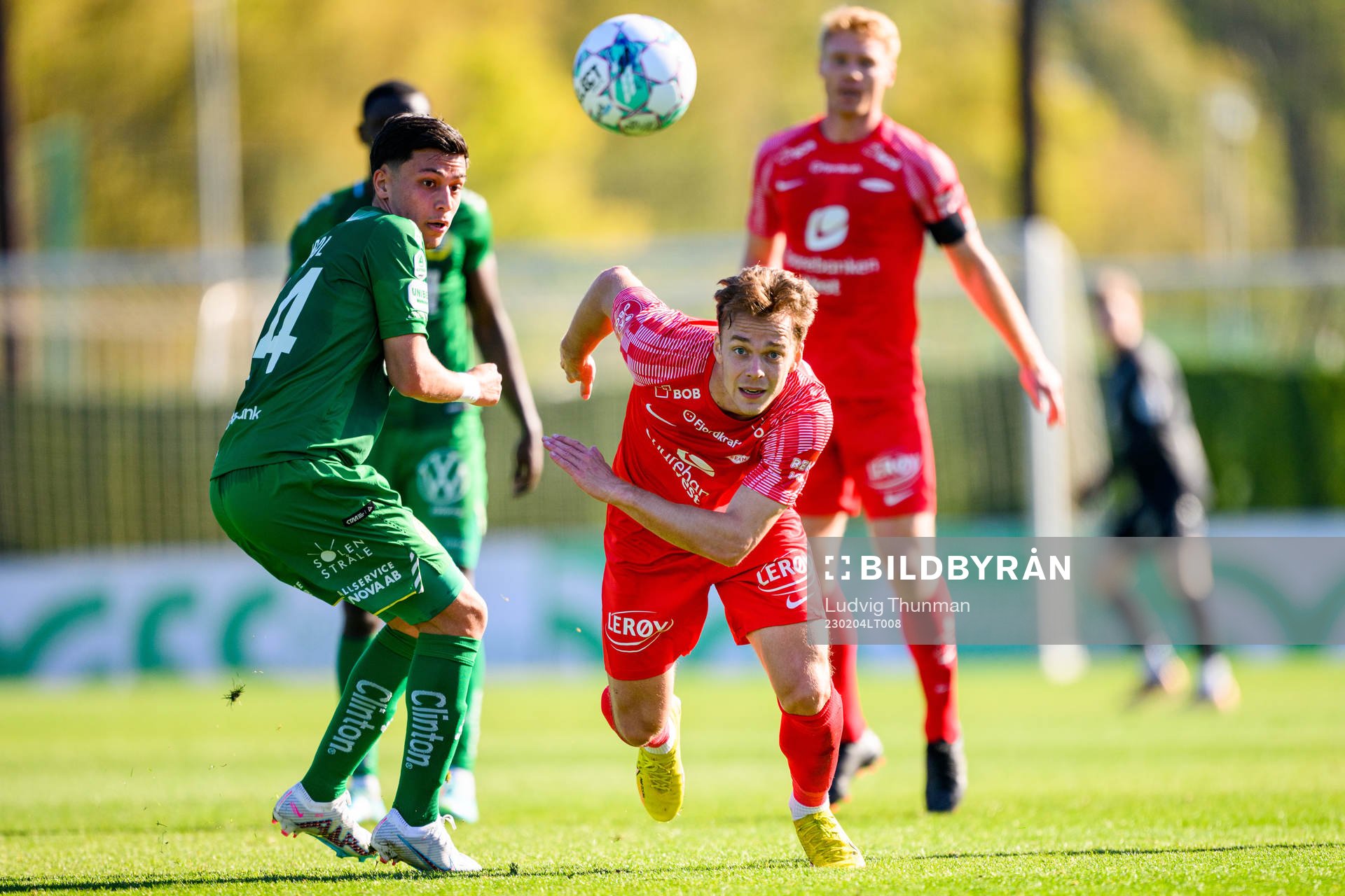 Alper Demirol of Hammarby and Felix Horn Myhre of Brann