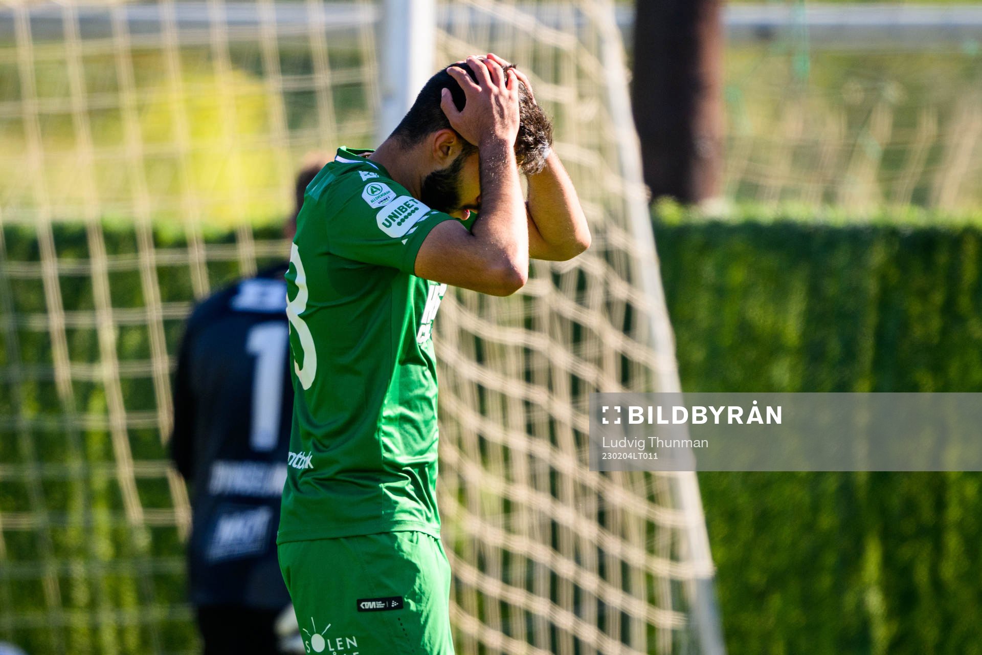 Montader Madjed of Hammarby looks dejected
